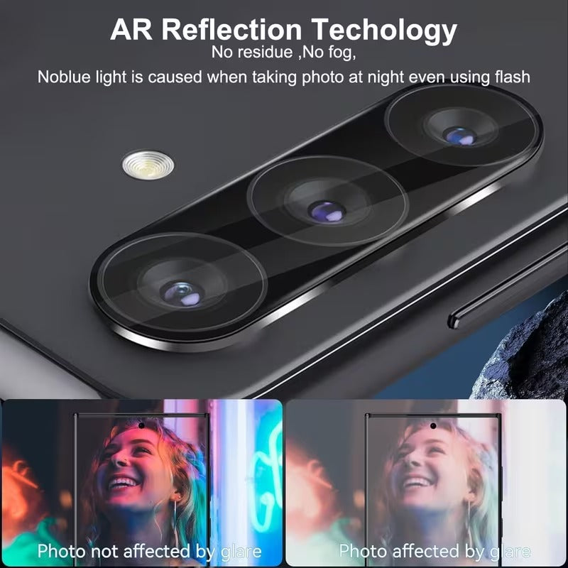 Galaxy S26/ S26 Plus - HD Clear 9H Black Bordered Camera Lens Glass Protector
