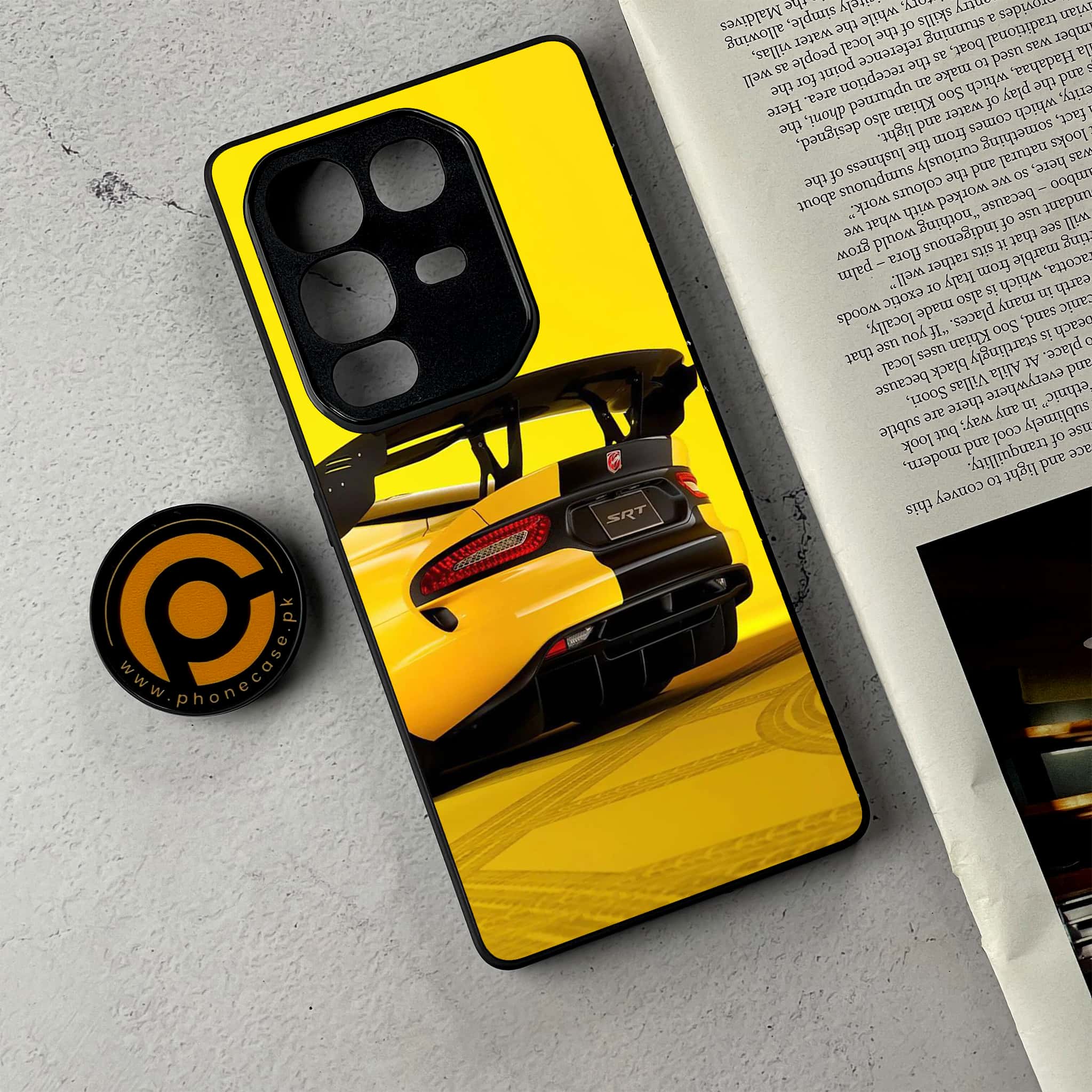 Infinix Note 50 Pro Plus - Sakura Racing Car - Premium Metal Printed Soft Bumper Shockproof Case