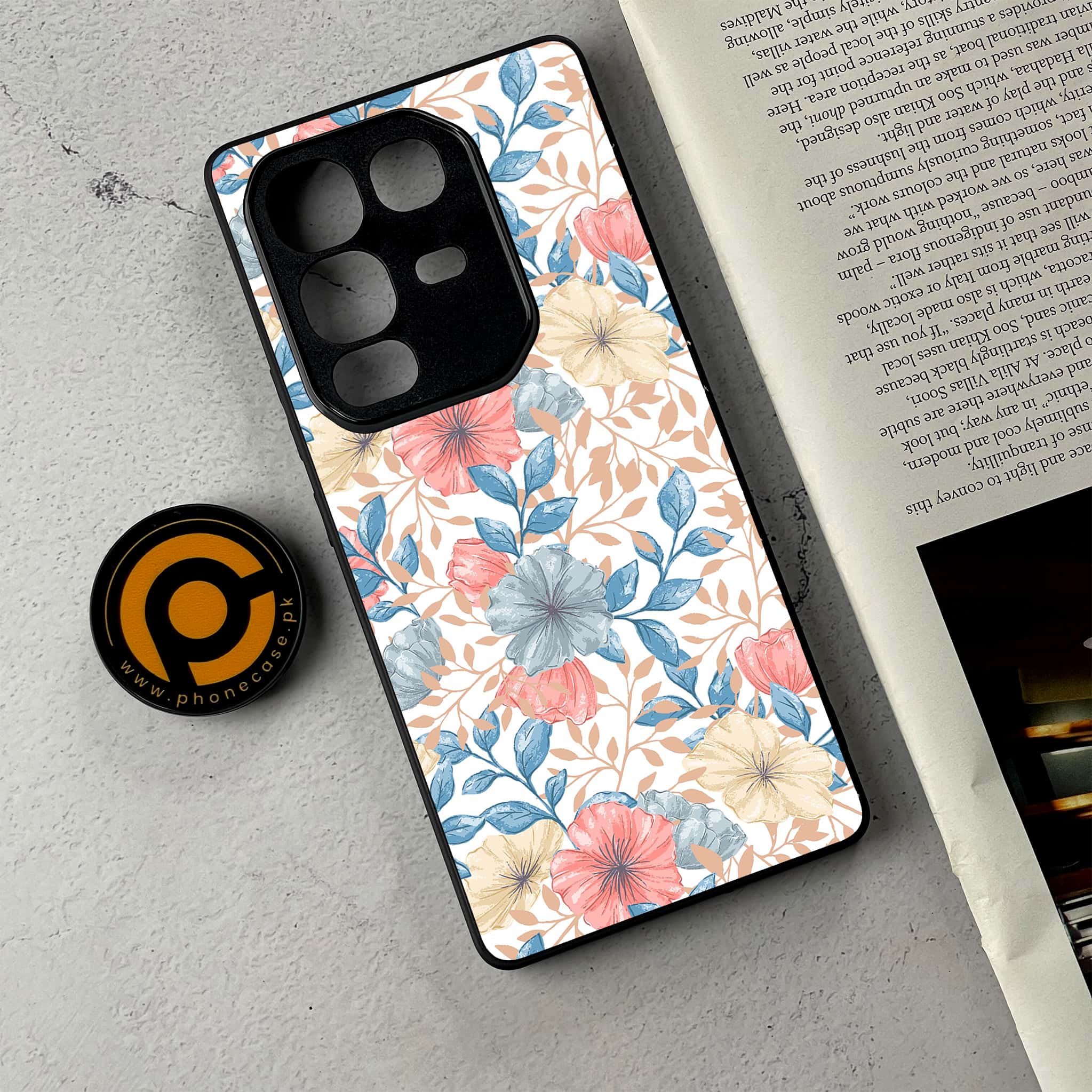 Infinix Note 50 Pro Plus - Seamless Flower - Premium Metal Printed Soft Bumper Shockproof Case
