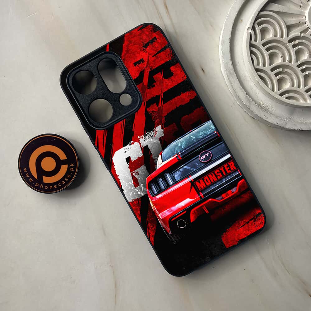Oppo Reno 14 5G - Speed Shift Racing Car - Premium Metal Printed soft Bumper shock Proof Case
