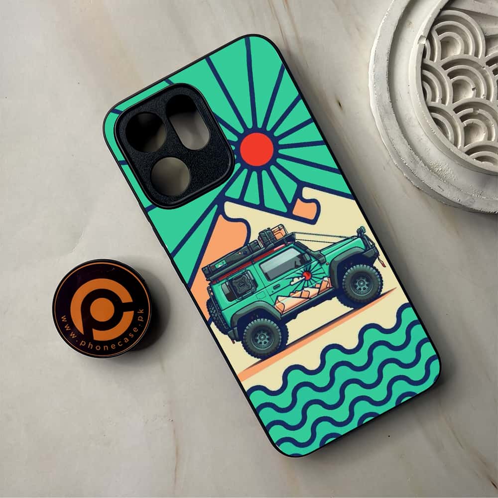 Oppo Reno 14F 5G - Suzuki Jimny Design - Premium Metal Printed Soft Bumper Shockproof Case