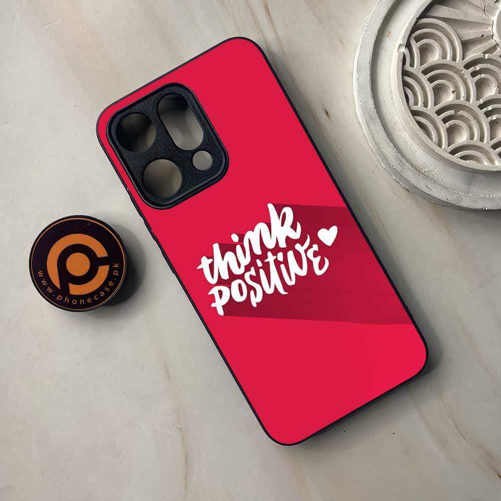 Oppo Reno 14 5G - Think Positive Design - Premium Metal Printed soft Bumper shock Proof Case