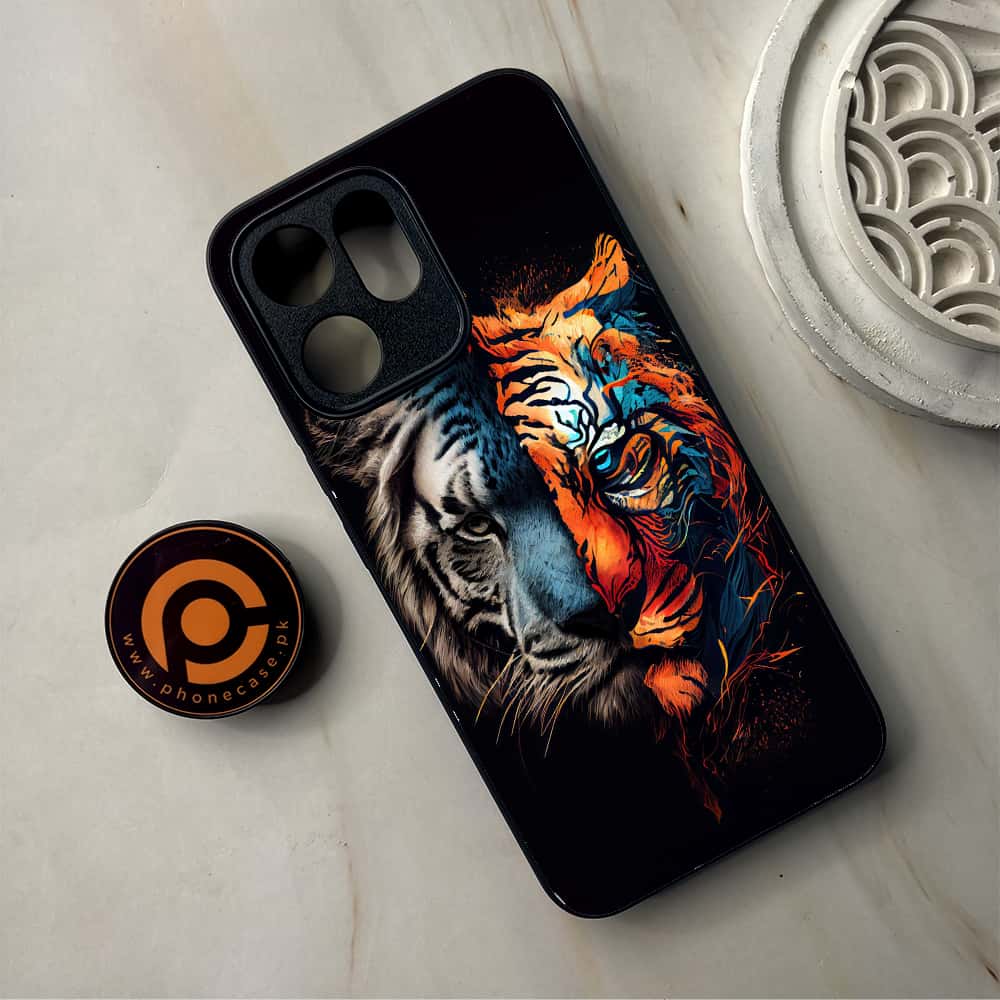 Oppo Reno 14F 5G - Tiger 2.0 Series - Premium Metal Printed Soft Bumper Shockproof Case