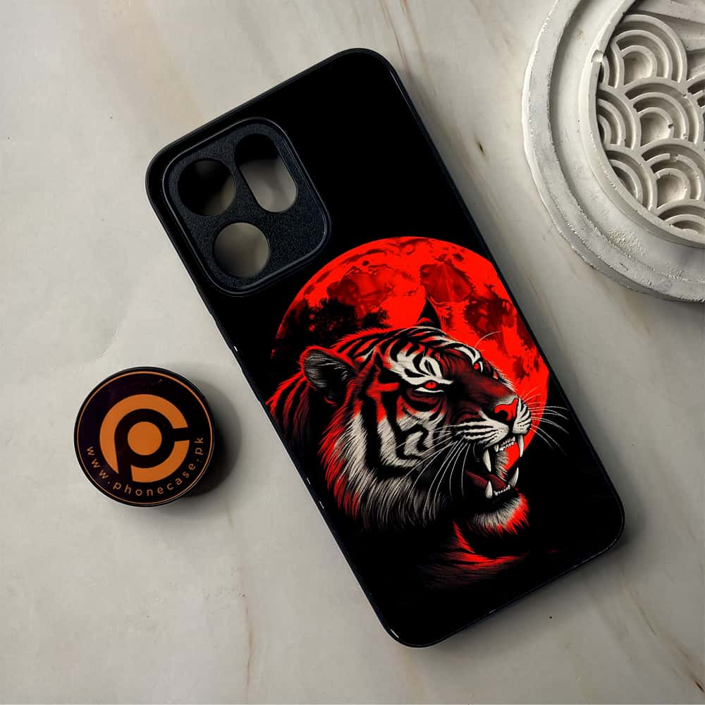 Oppo Reno 14F 5G - Tiger 2.0 Series - Premium Metal Printed Soft Bumper Shockproof Case