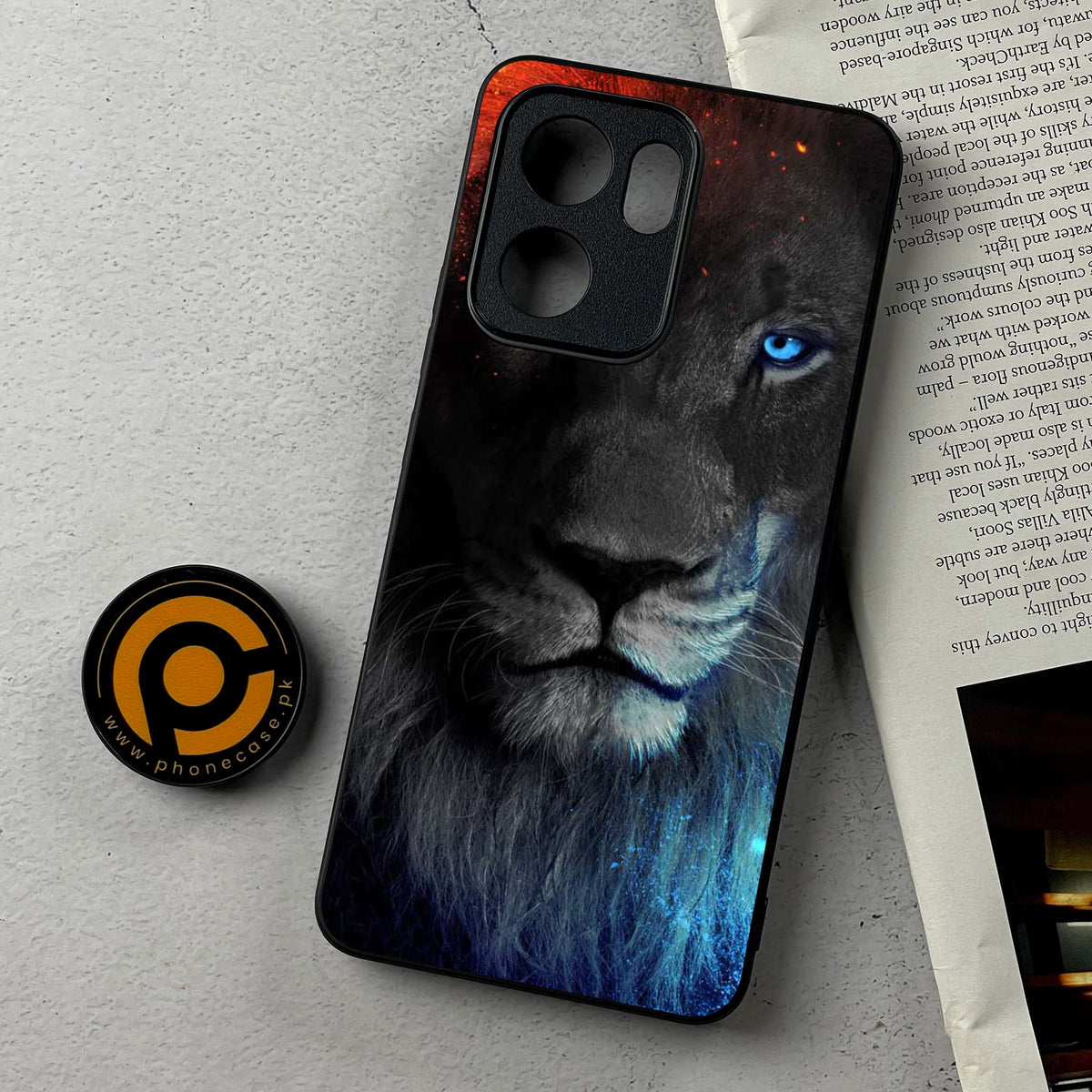 Oppo Reno 14F 5G - Tiger Series - Premium Metal Printed Soft Bumper Shockproof Case