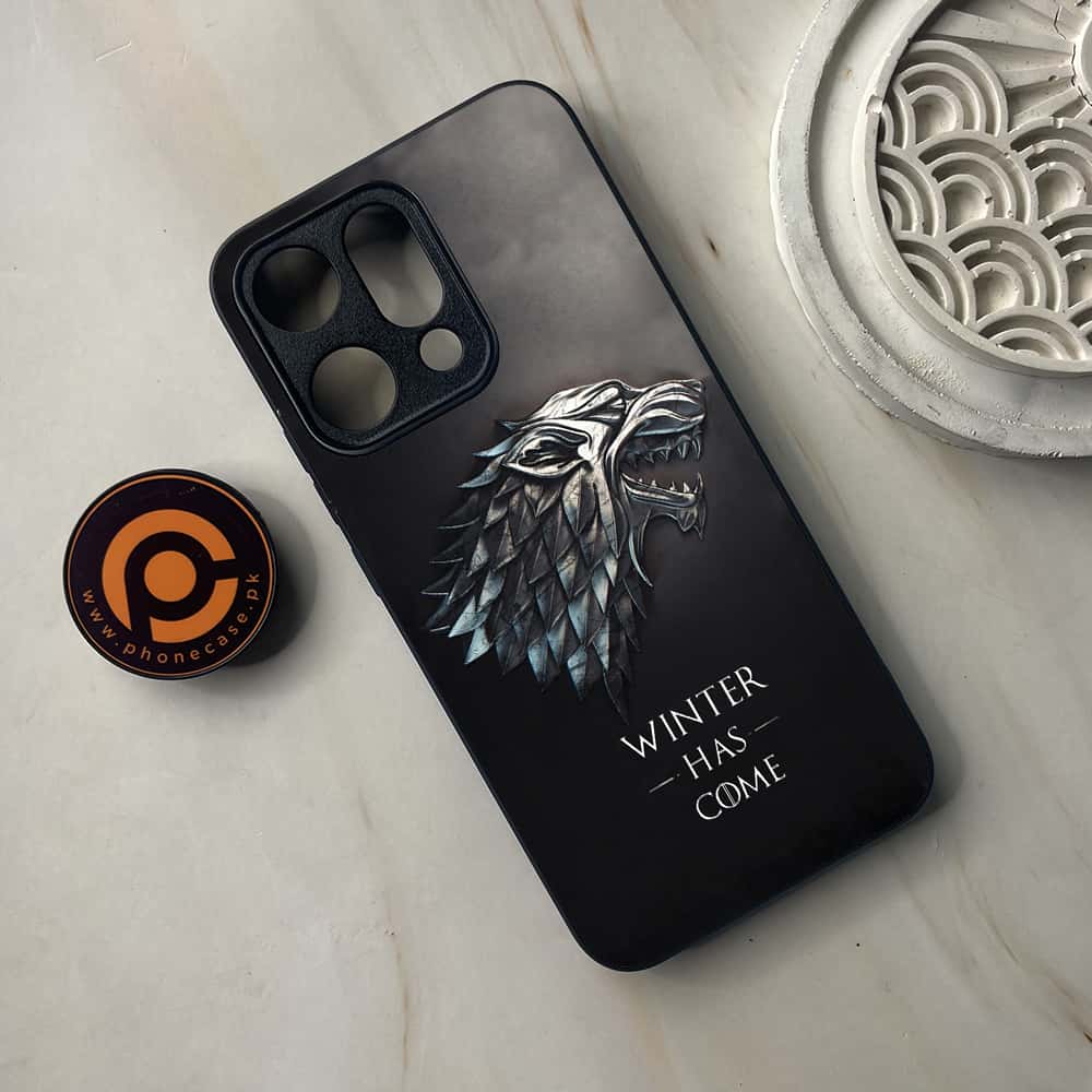 Oppo Reno 14 5G - Winter Has Come GOT - Premium Metal Printed soft Bumper shock Proof Case