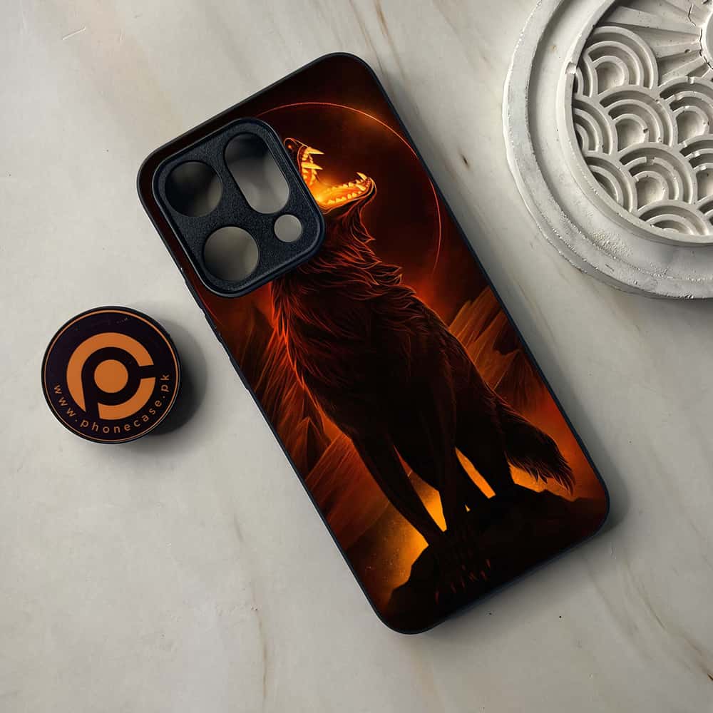 Oppo Reno 14 5G - Wolf Series - Premium Metal Printed soft Bumper shock Proof Case