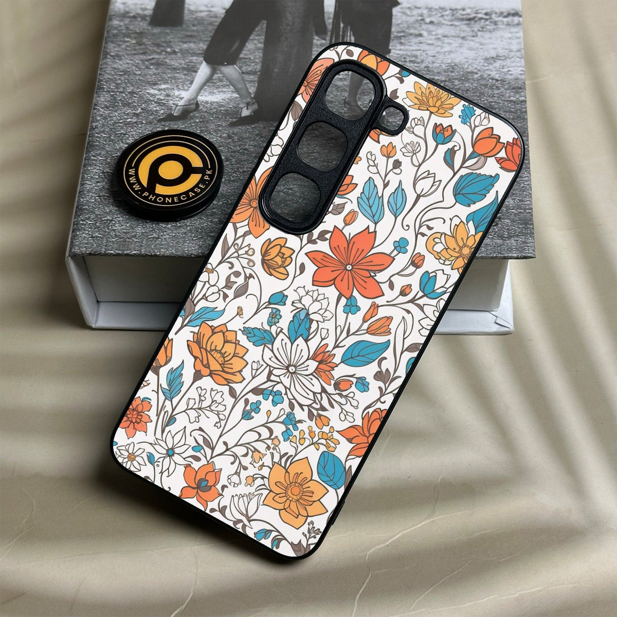 Infinix Hot 70 Pro - Floral Series Design 9 - Premium Metal Printed Soft Bumper Shock Proof Case
