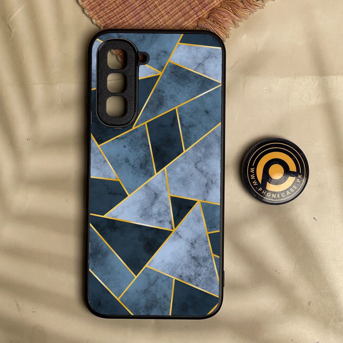 Infinix Hot 70 - Geometric Design 3 - Premium Metal Printed Soft Bumper Shock Proof Case