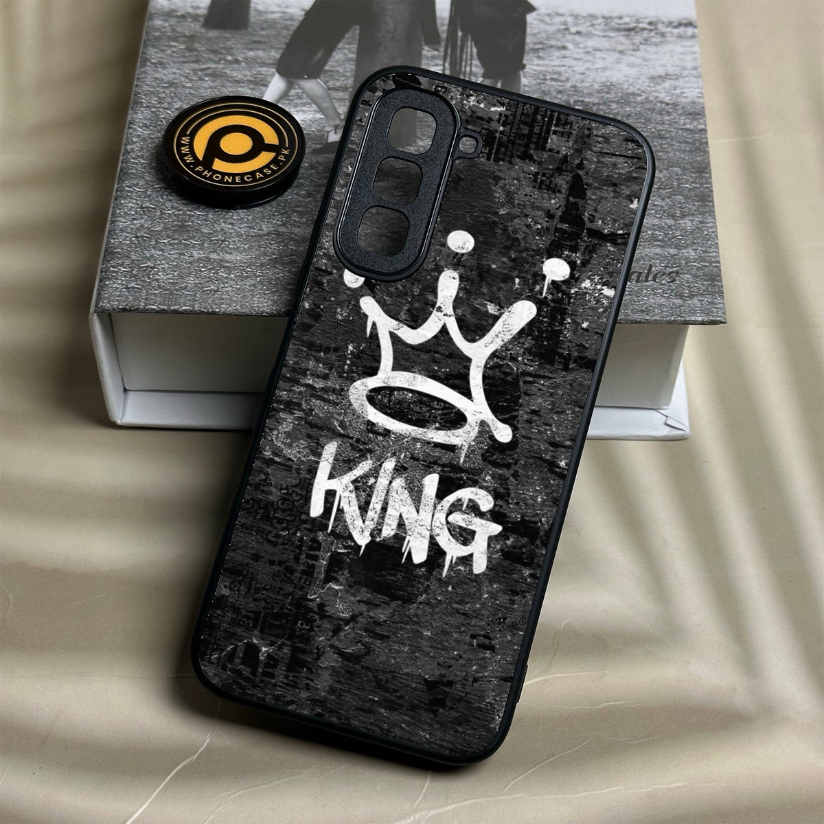 Infinix Hot 70 - King Design 8 - Premium Metal Printed Soft Bumper Shock Proof Case