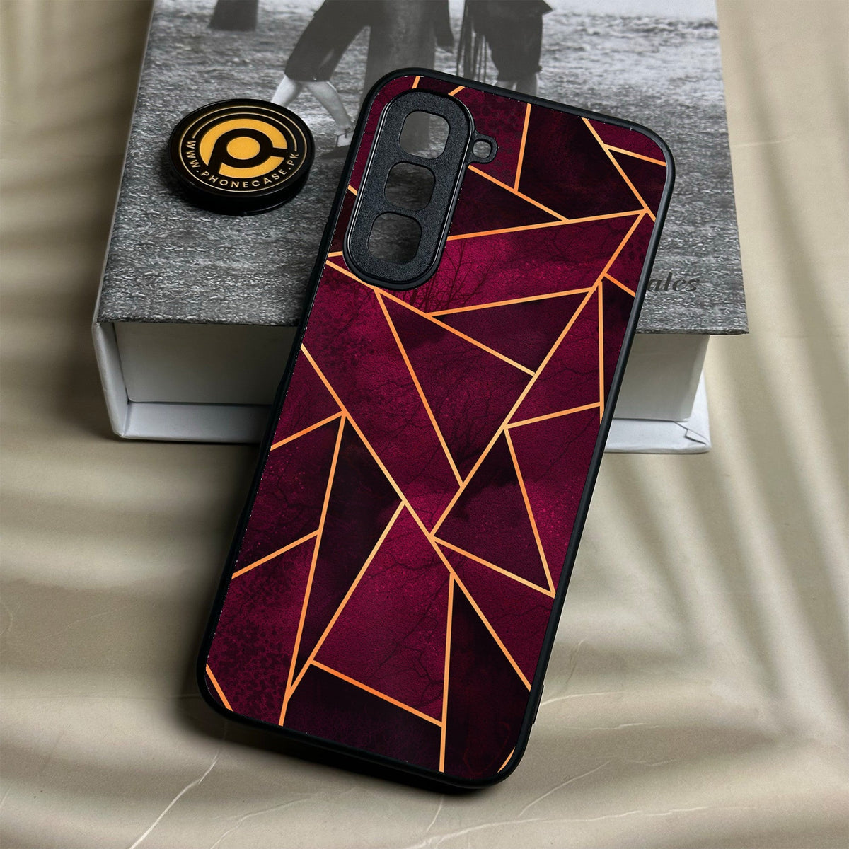 Infinix Hot 70 - Geometric Design 4 - Premium Metal Printed Soft Bumper Shock Proof Case