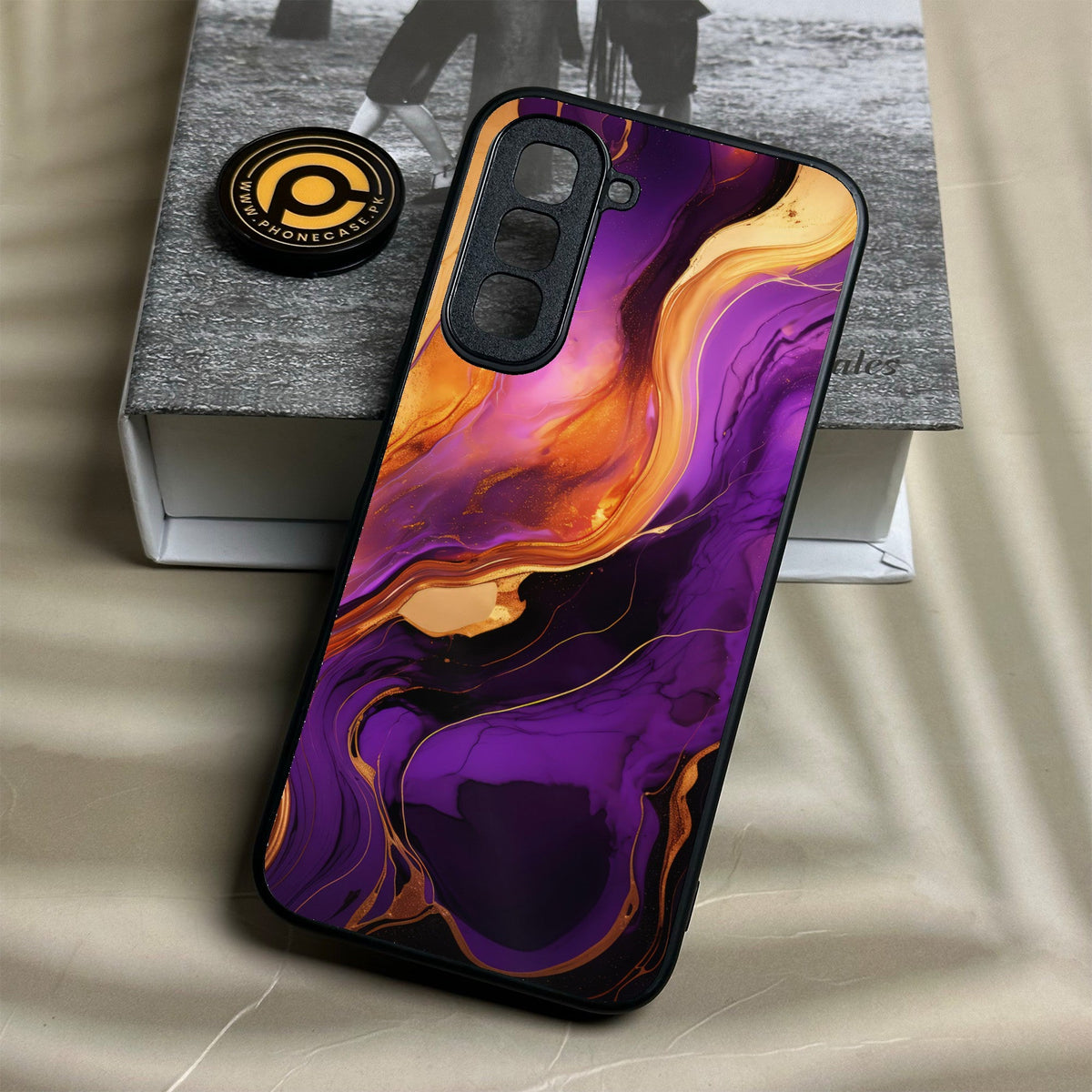 Infinix Hot 70 - Liquid 2.0 Design 5 - Premium Metal Printed Soft Bumper Shock Proof Case