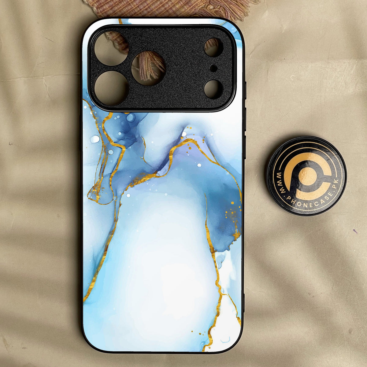 Iphone 18 Pro Max - Blue 2.0 Design 6 - Premium Metal Printed Soft Bumper Shock Proof Case