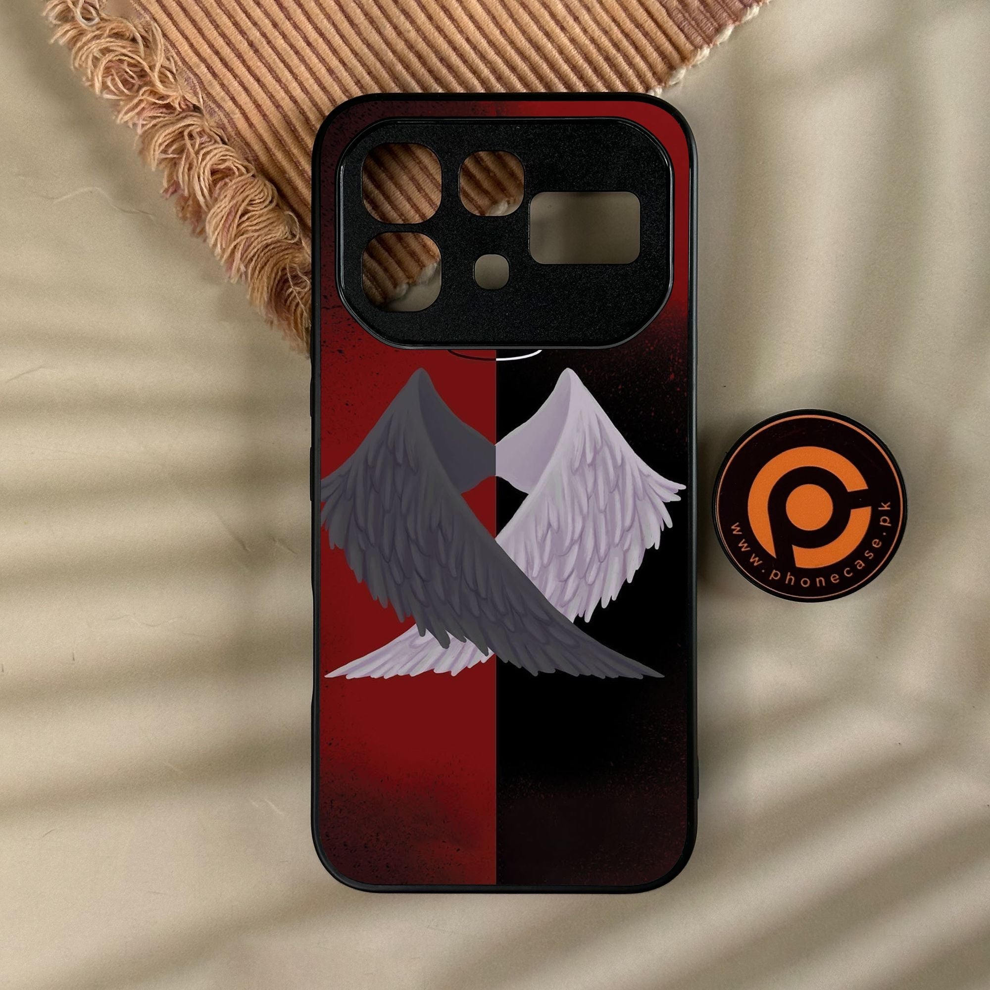 Infinix Note 60 - Angel 2.0 Design 7 - Premium Metal Printed Soft Bumper Shock Proof Case