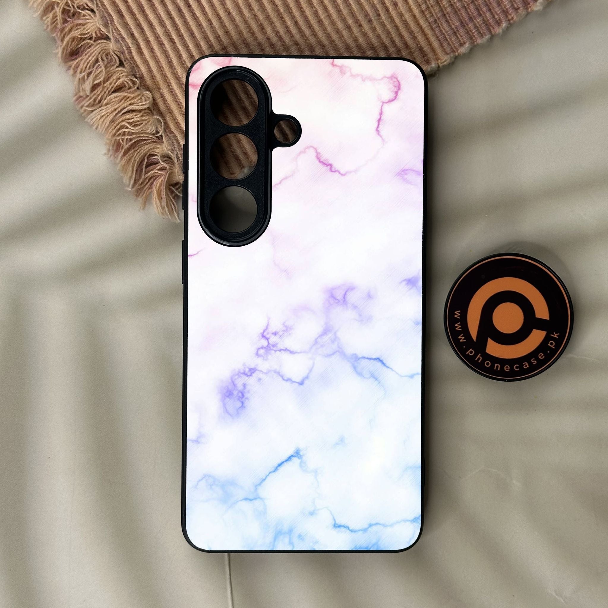 Galaxy S26 - White Design 2 - Premium Metal Printed Soft Bumper Shock Proof Case