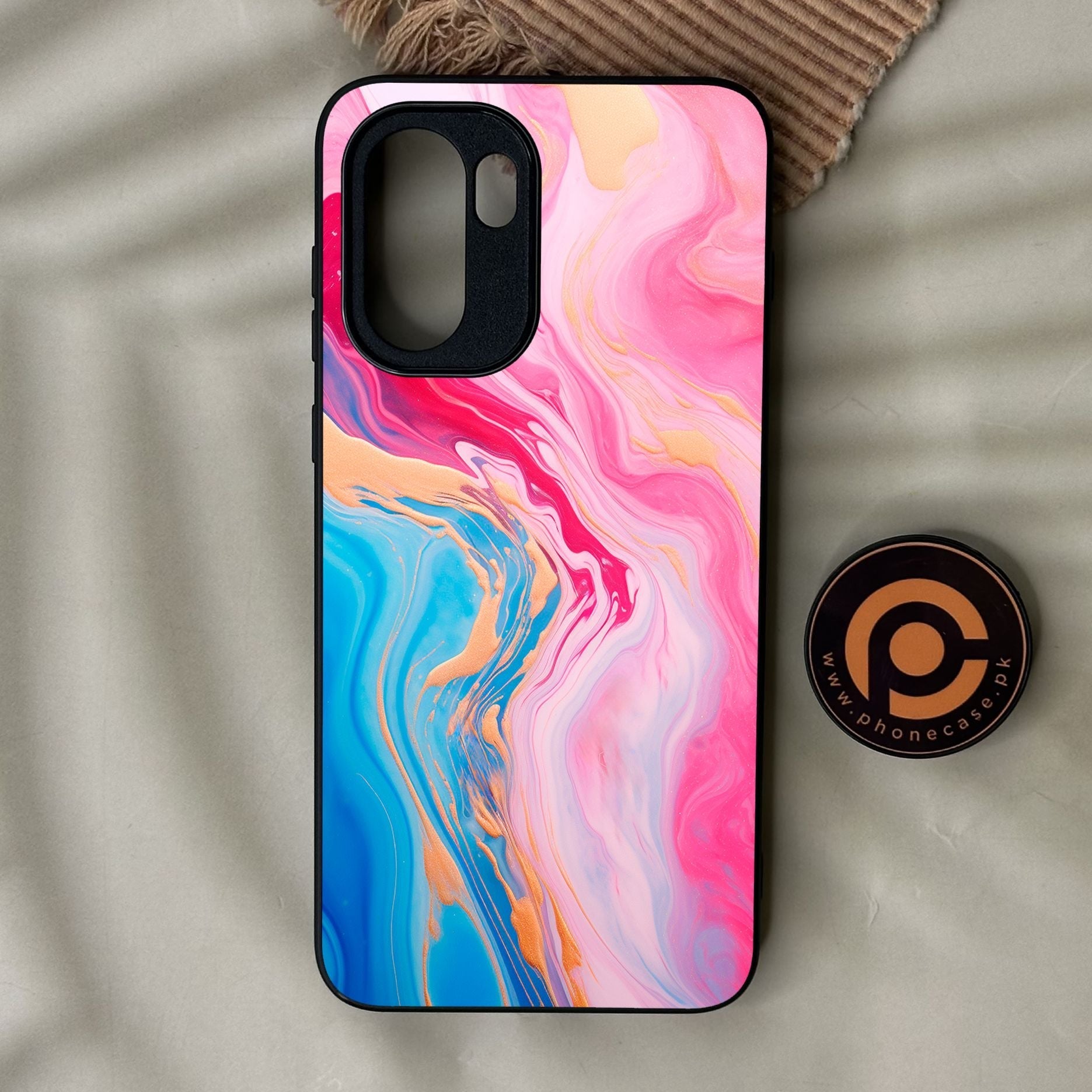 OnePlus 15R - Pink Marble 2.0 Design 3 - Premium Metal Printed Soft Bumper Shock Proof Case