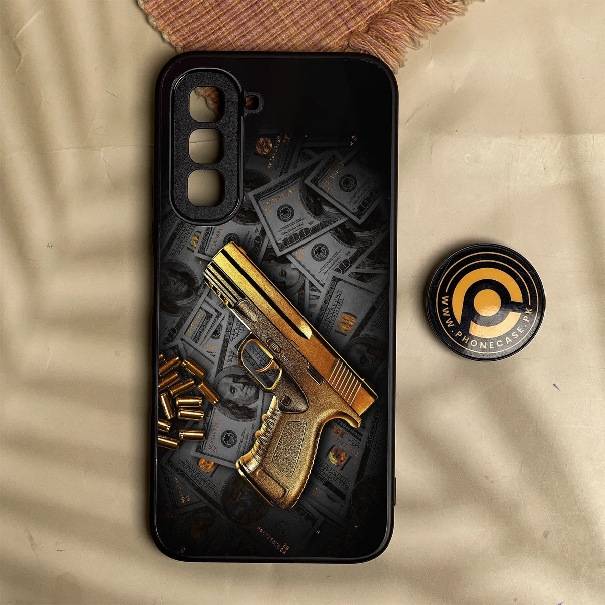 Infinix Hot 70 - Dollar Design 7 - Premium Metal Printed Soft Bumper Shock Proof Case