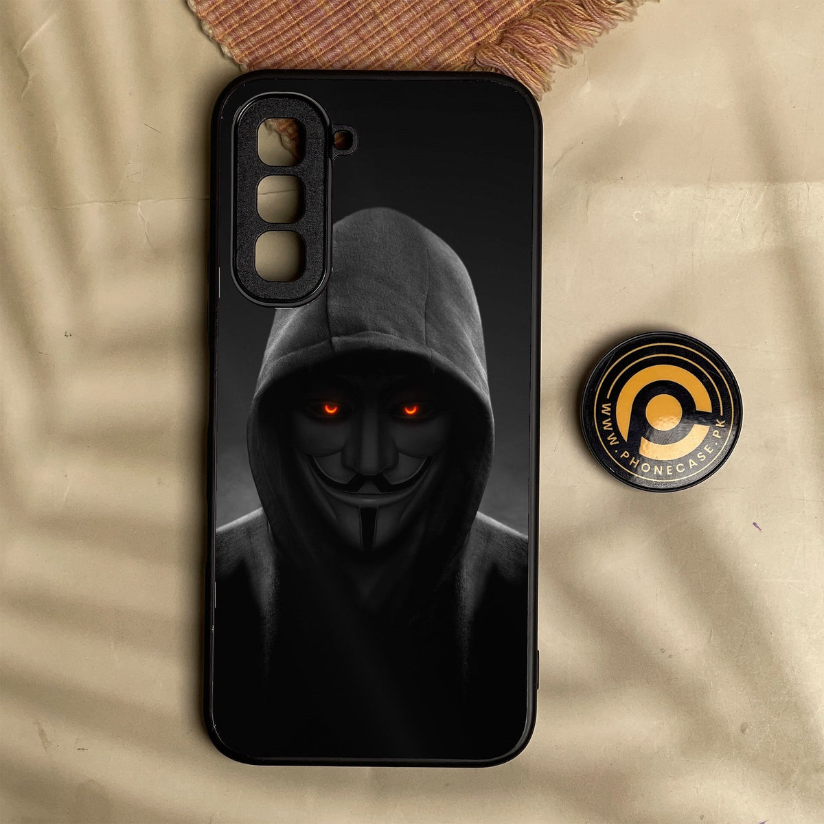 Infinix Hot 70 - Anonymous 2.0 Design 4 - Premium Metal Printed Soft Bumper Shock Proof Case