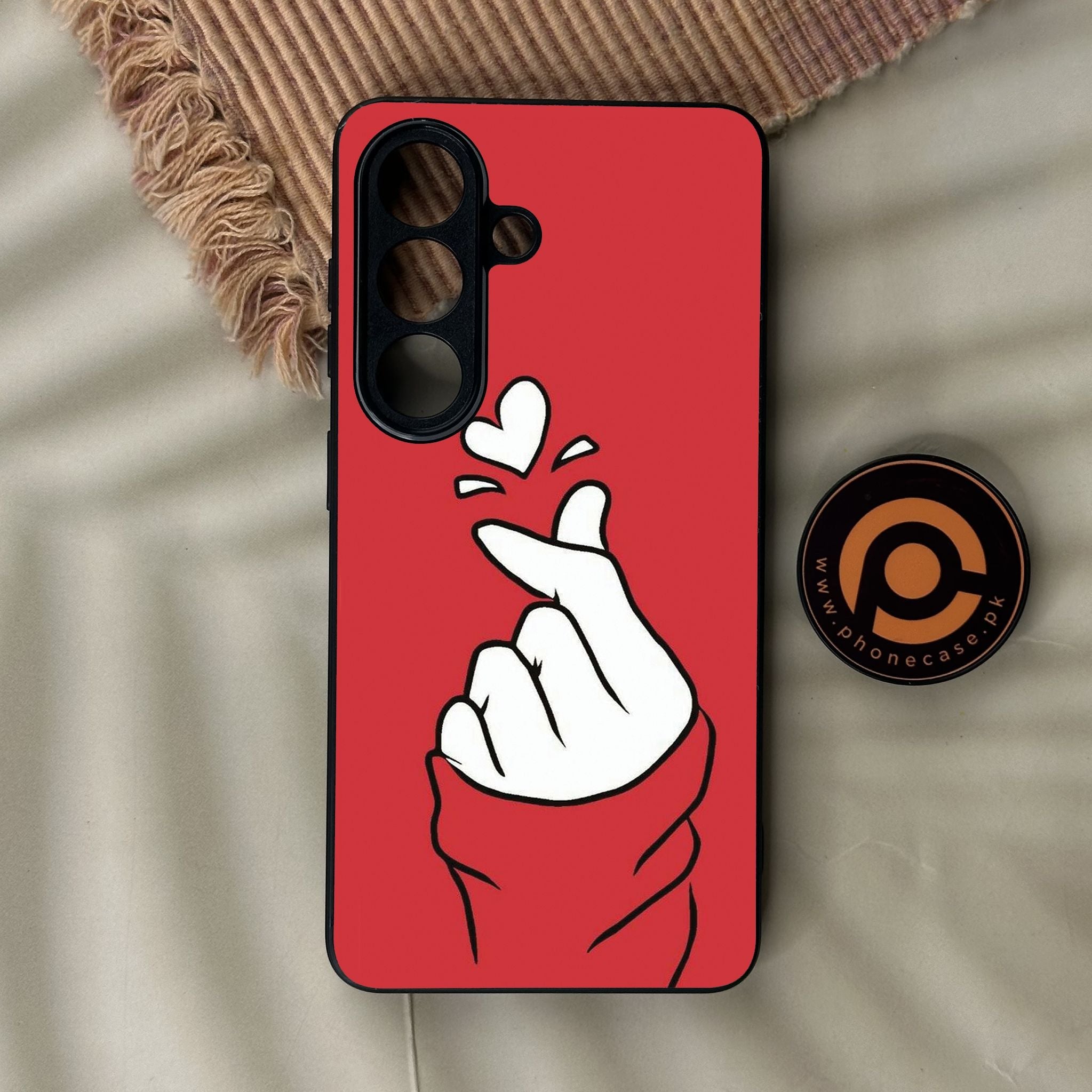 Galaxy S26 - Finger Heart Bts - Premium Metal Printed Soft Bumper Shock Proof Case