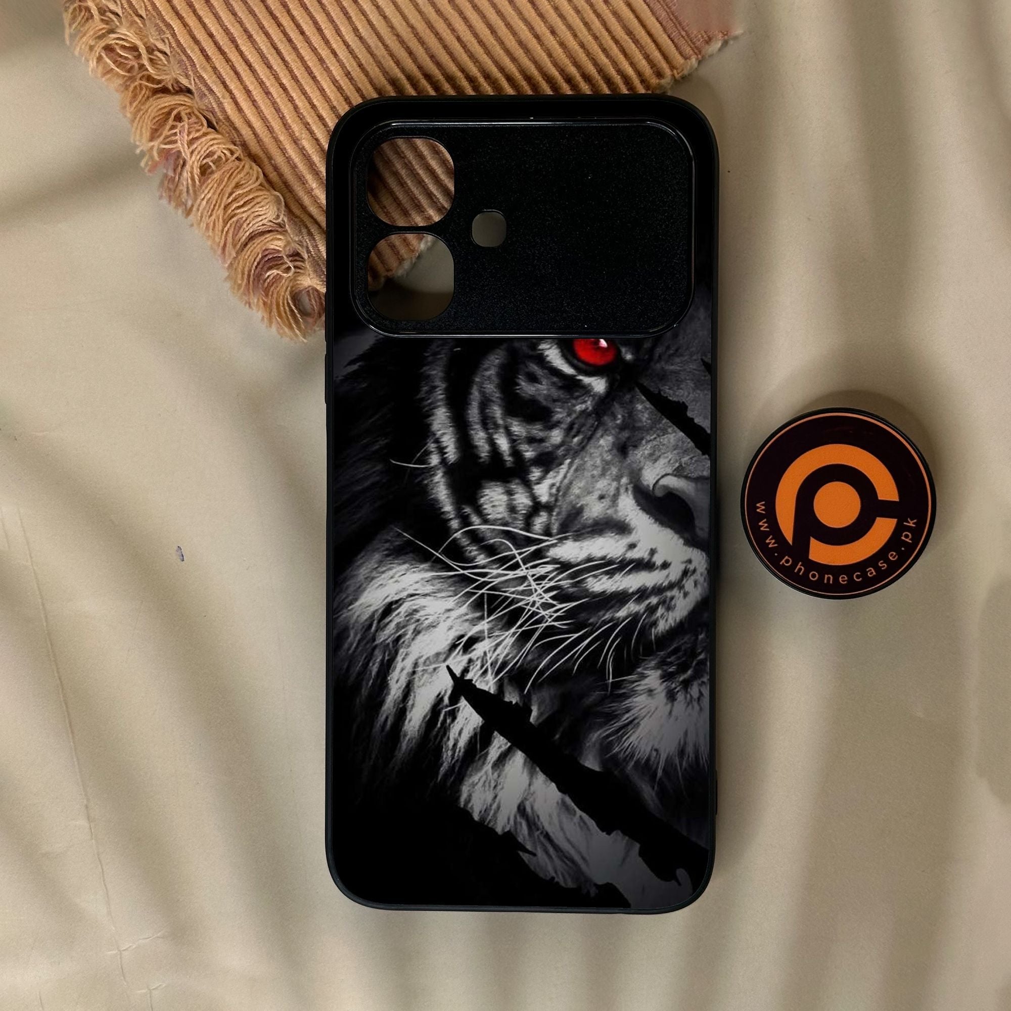 Infinix Smart 20 - Tiger Design 7 - Premium Metal Printed Soft Bumper Shock Proof Case