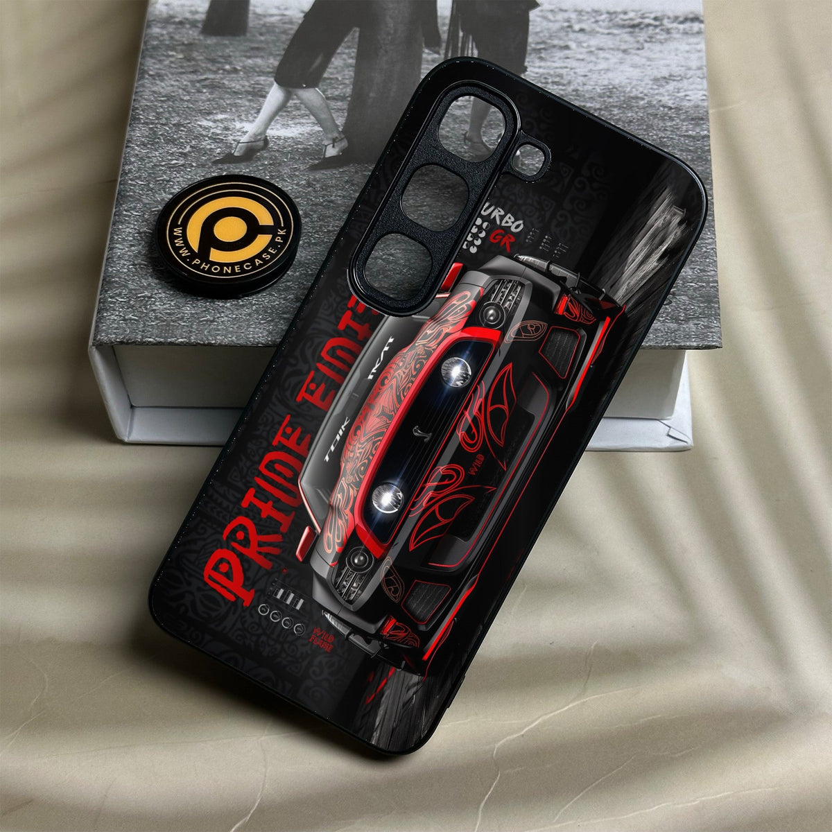 Infinix Hot 70 Pro - Cobra X Racing Car - Premium Metal Printed Soft Bumper Shock Proof Case