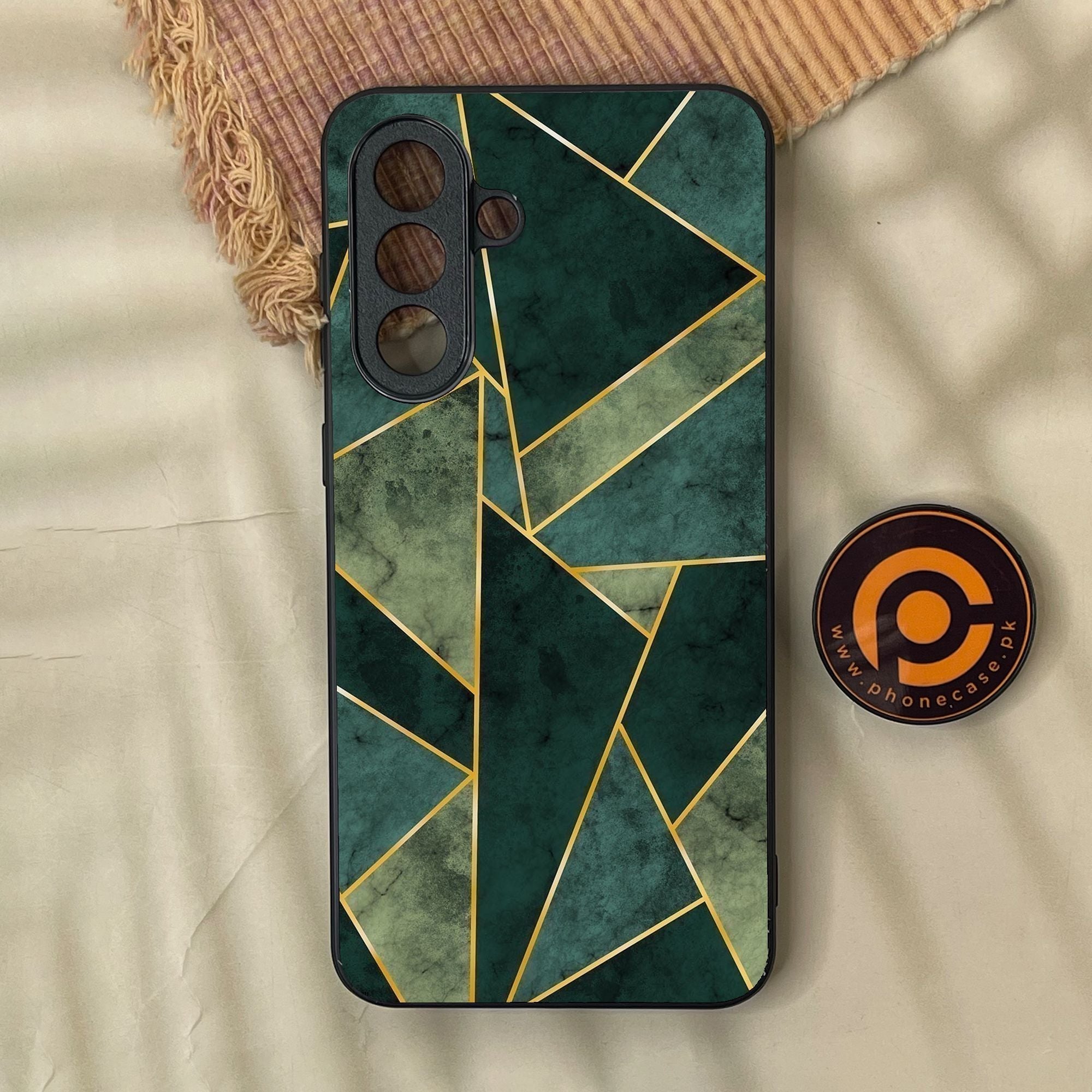 Samsung Galaxy A37 - Geometric Design 5 - Premium Metal Printed Soft Bumper Shock Proof Case