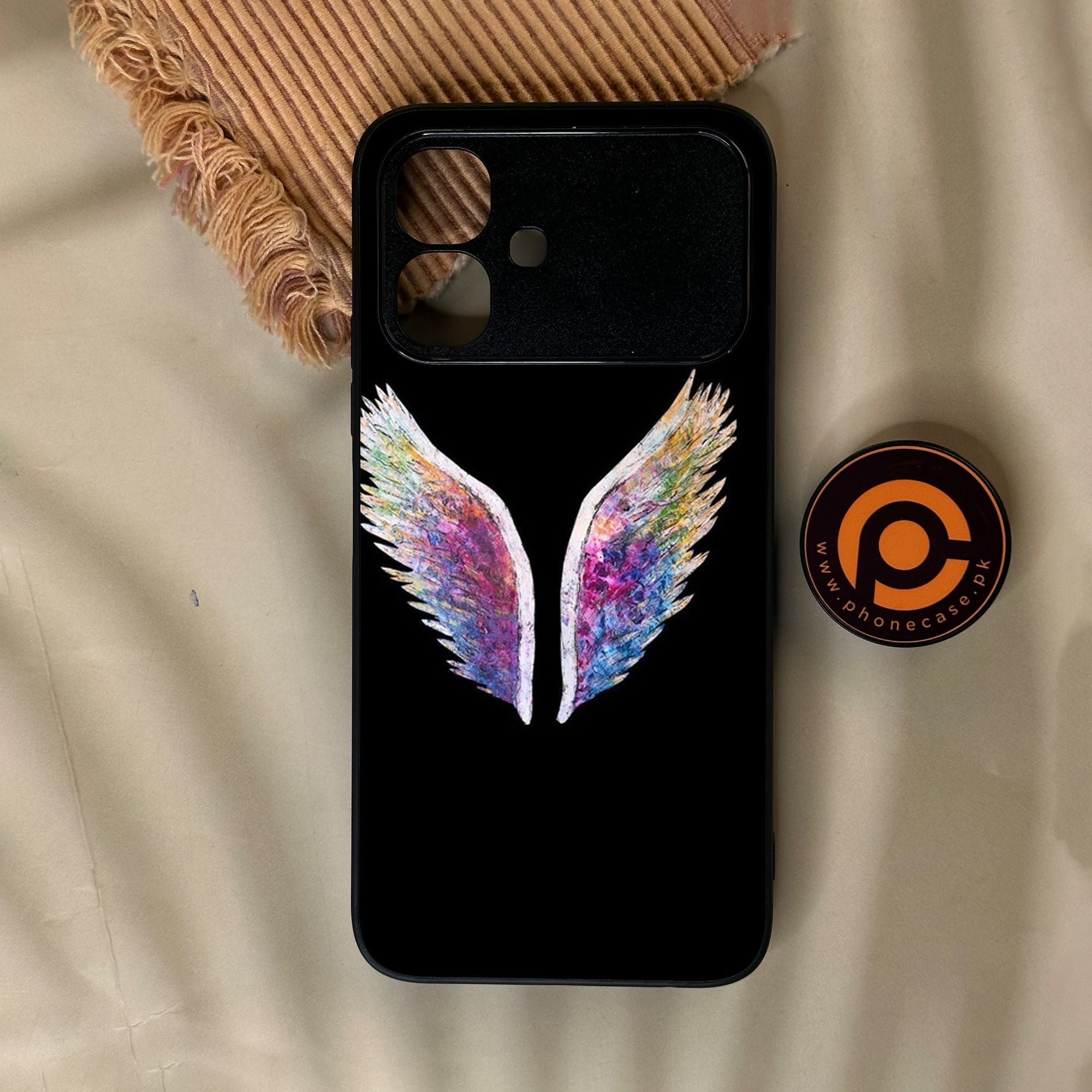 Infinix Smart 20 - Angel Wings Design 3 - Premium Metal Printed Soft Bumper Shock Proof Case