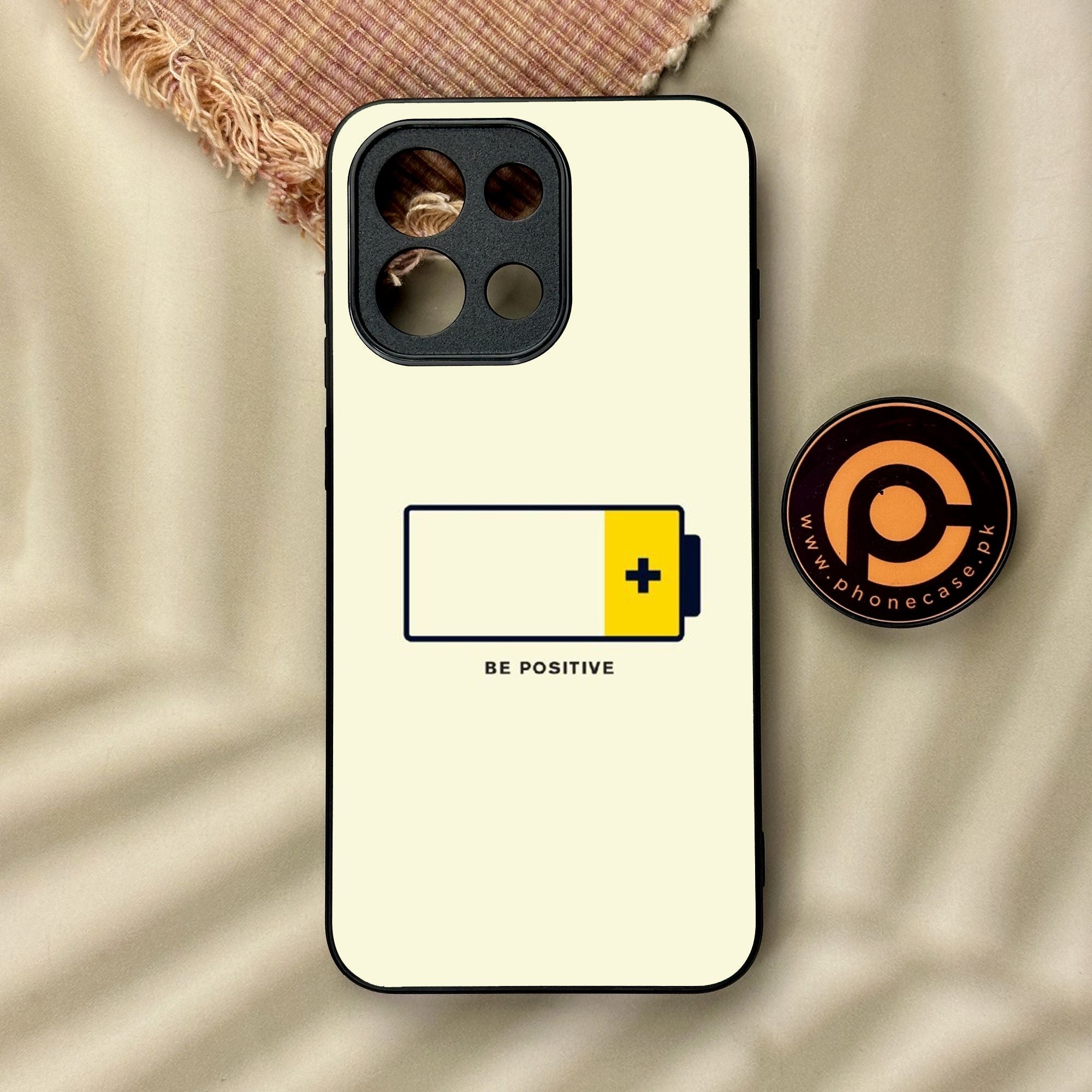 OnePlus 13T - Be Positive Design - Premium Metal Printed Soft Bumper Shock Proof Case