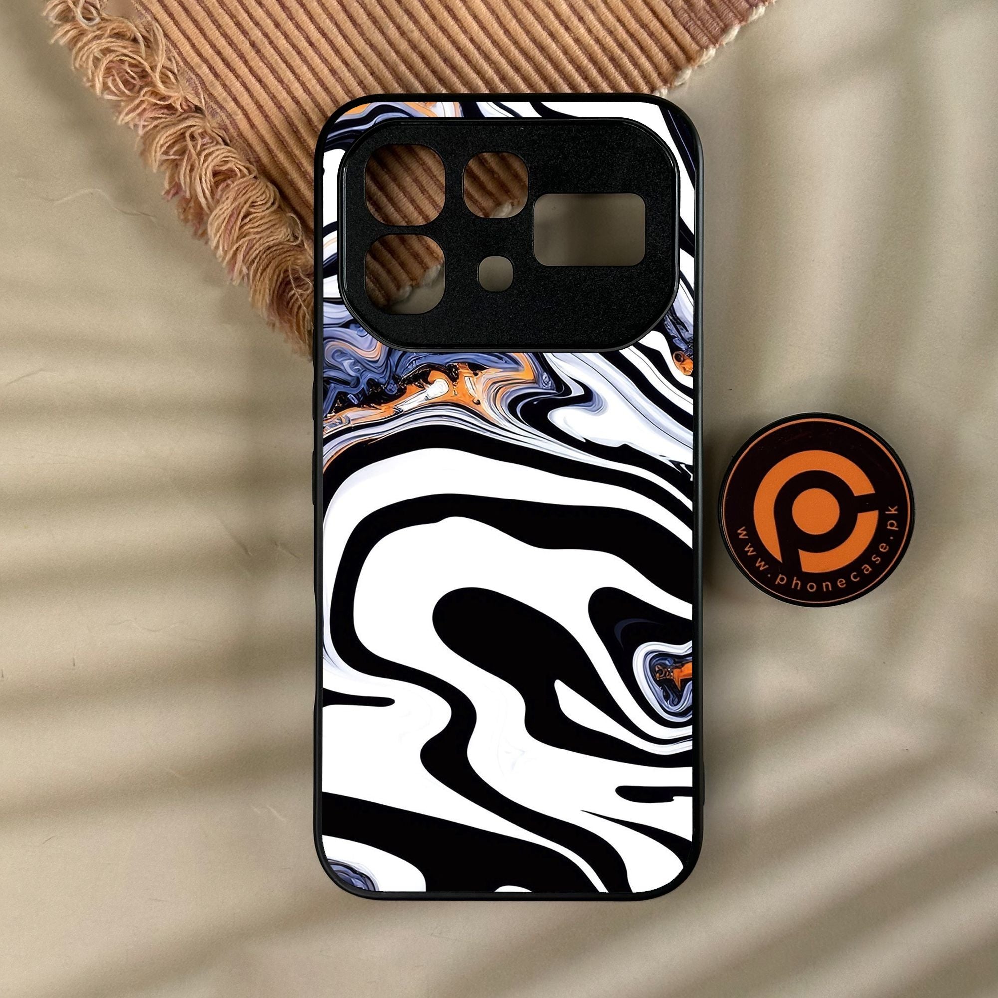 Infinix Note 60 - Liquid Marble Design 10 - Premium Metal Printed Soft Bumper Shock Proof Case
