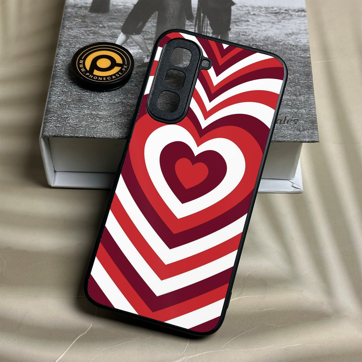 Infinix Hot 70 - Heartbeat Design 5 - Premium Metal Printed Soft Bumper Shock Proof Case