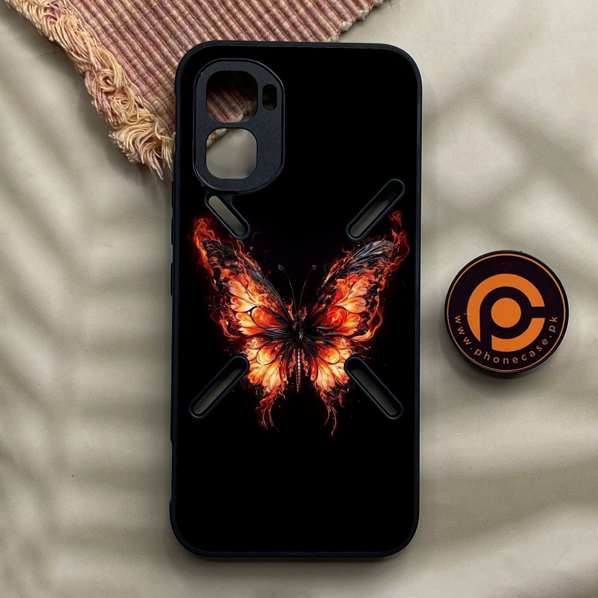 Infinix GT 50 Pro - Butterflies Design 5 - Premium Metal Printed Soft Bumper Shock Proof Case