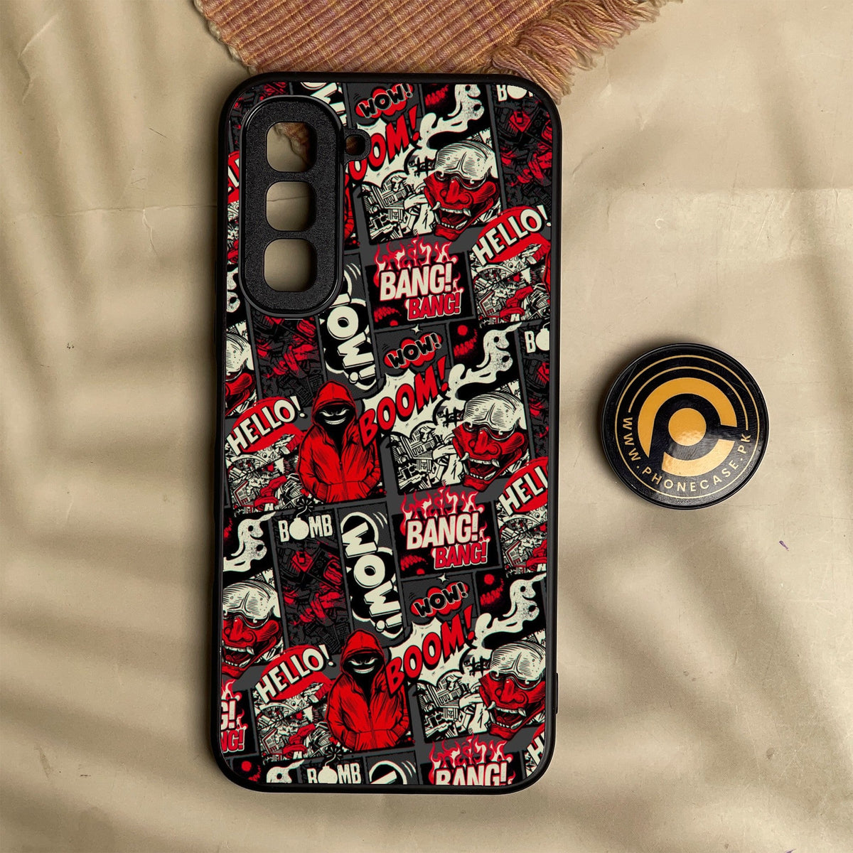 Infinix Hot 70 - Boom Red - Premium Metal Printed Soft Bumper Shock Proof Case