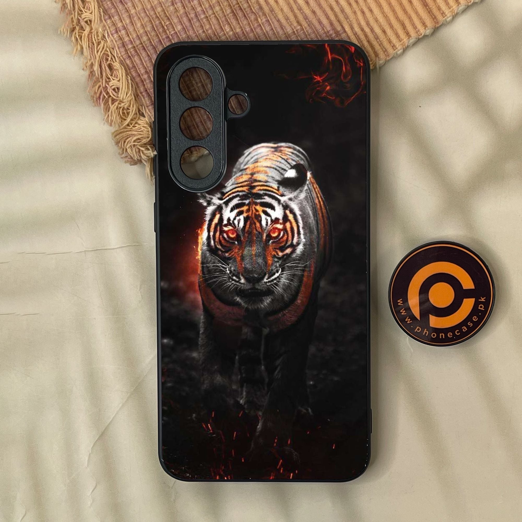 Samsung Galaxy A57 - Tiger Design 6 - Premium Metal Printed Soft Bumper Shock Proof Case