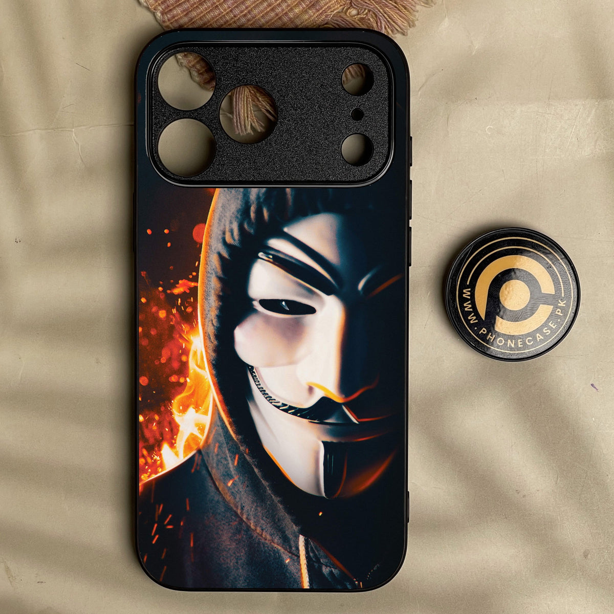 Iphone 18 Pro - Anonymous 2.0 Design 6 - Premium Metal Printed Soft Bumper Shock Proof Case
