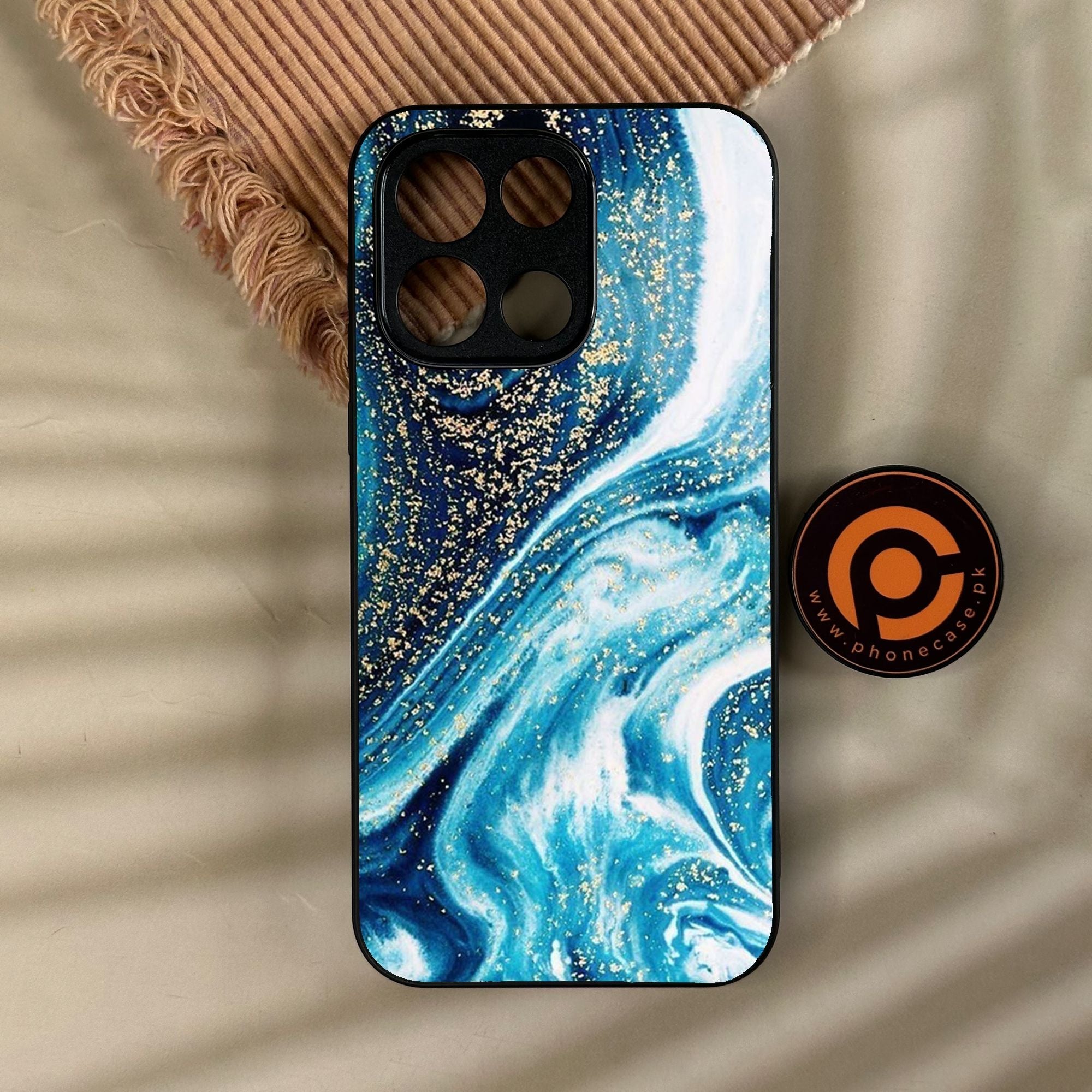 OnePlus Turbo 6 - Blue Marble Design 5 - Premium Metal Printed Soft Bumper Shock Proof Case