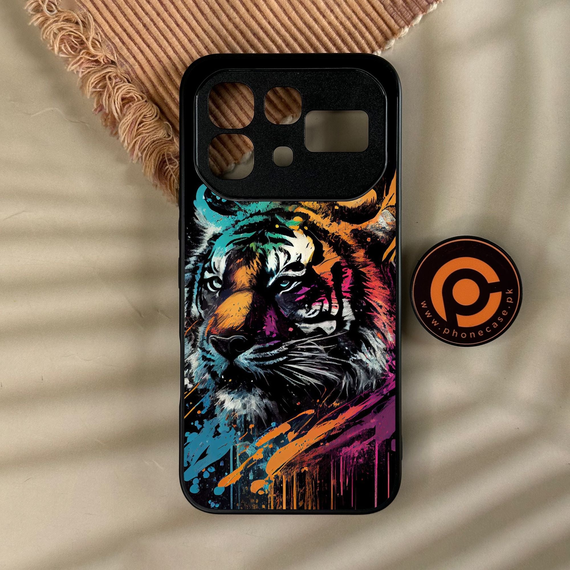 Infinix Note 60 - Tiger 2.0 Design 9 - Premium Metal Printed Soft Bumper Shock Proof Case