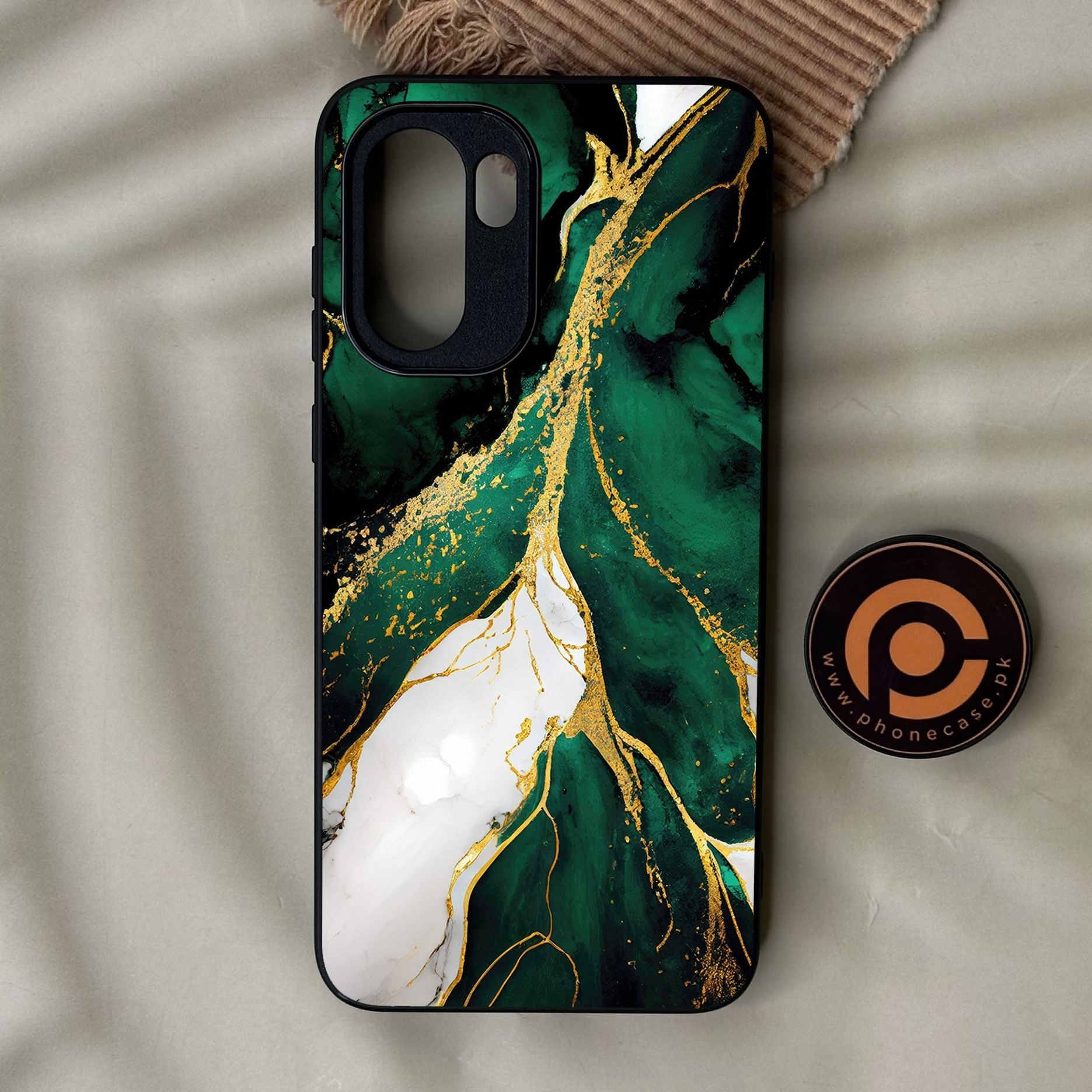 OnePlus 15R - Liquid Marble Design 7 - Premium Metal Printed Soft Bumper Shock Proof Case