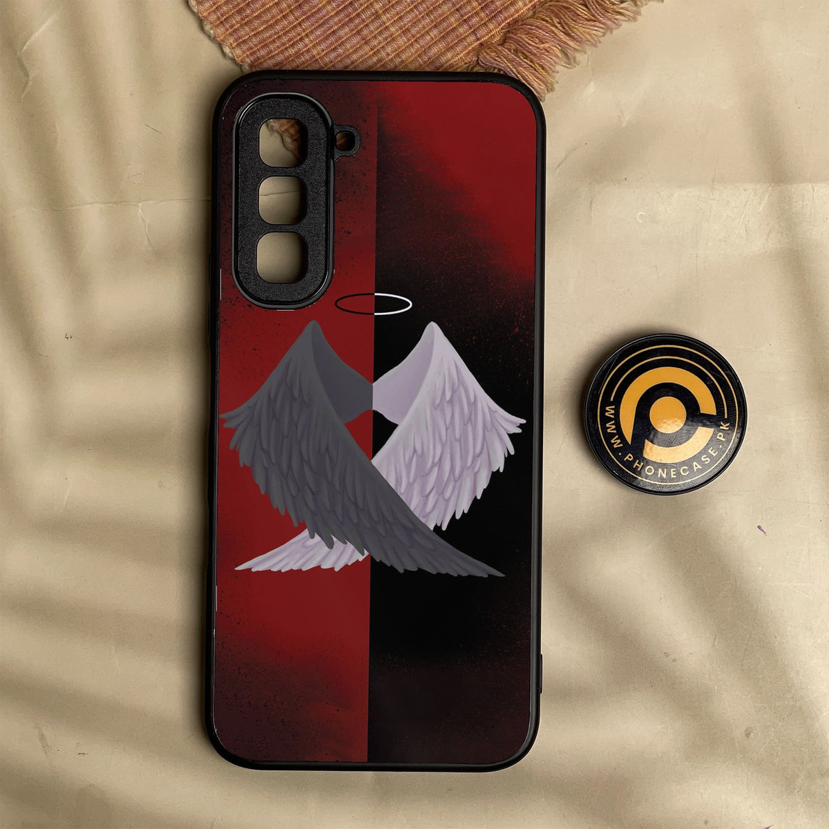 Infinix Hot 70 - Angel 2.0 Design 7 - Premium Metal Printed Soft Bumper Shock Proof Case