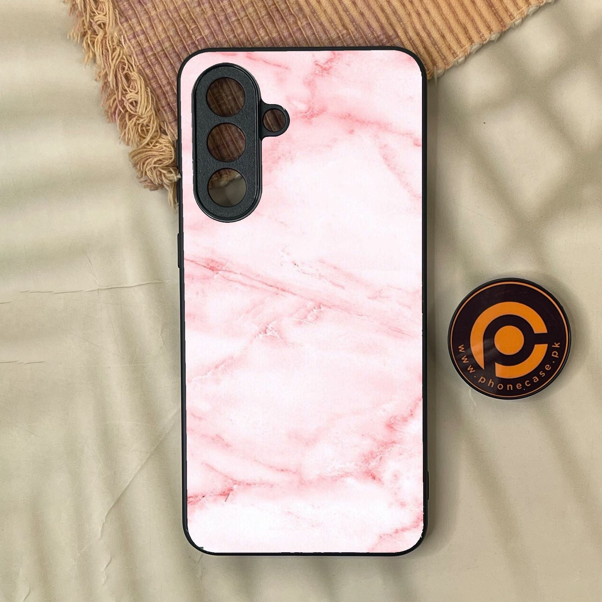 Samsung Galaxy A37 - Pink Design 2 - Premium Metal Printed Soft Bumper Shock Proof Case