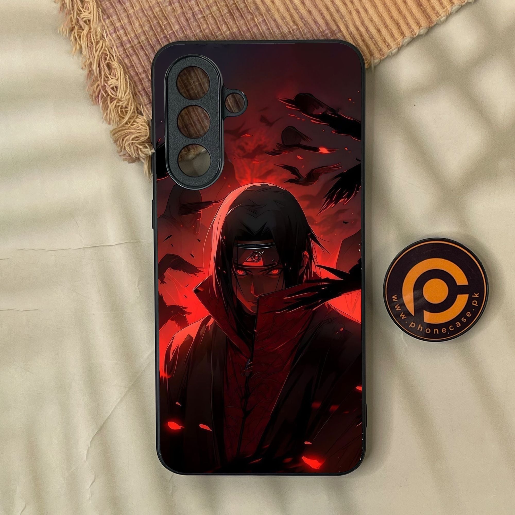 Samsung Galaxy A37 - Red Rings Itachi - Premium Metal Printed Soft Bumper Shock Proof Case