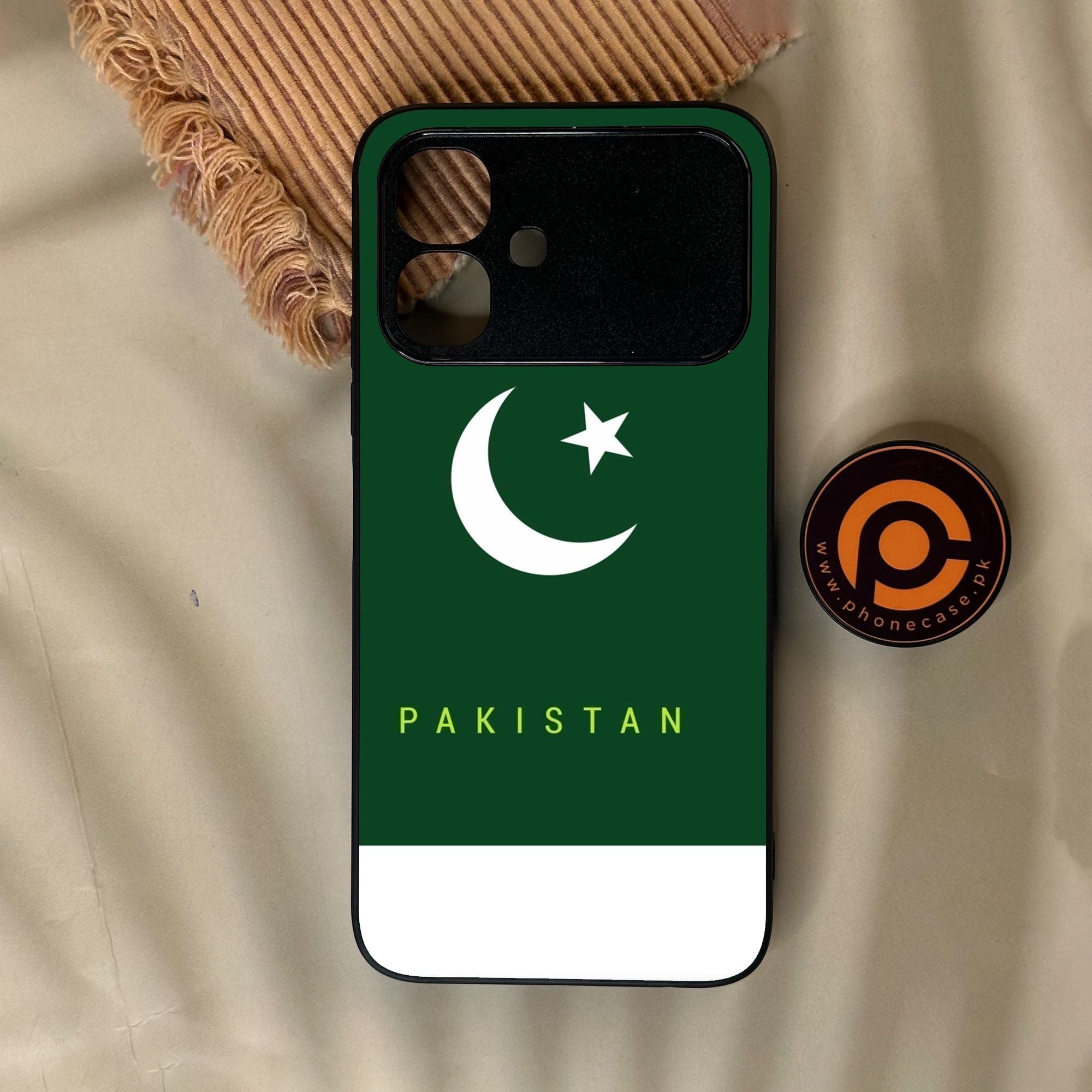Infinix Smart 20 - Pakistani Flag Design 5 - Premium Metal Printed Soft Bumper Shock Proof Case