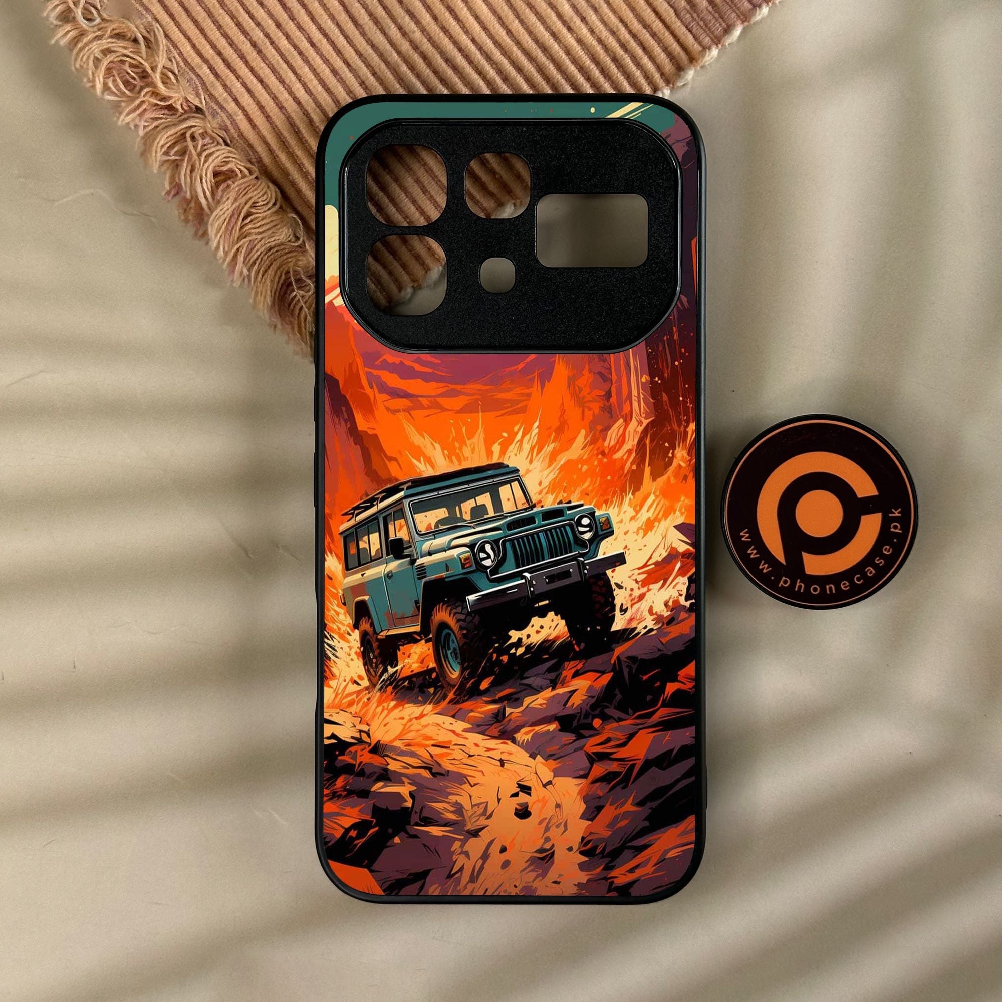 Infinix Note 60 - Jeep Offroad - Premium Metal Printed Soft Bumper Shock Proof Case