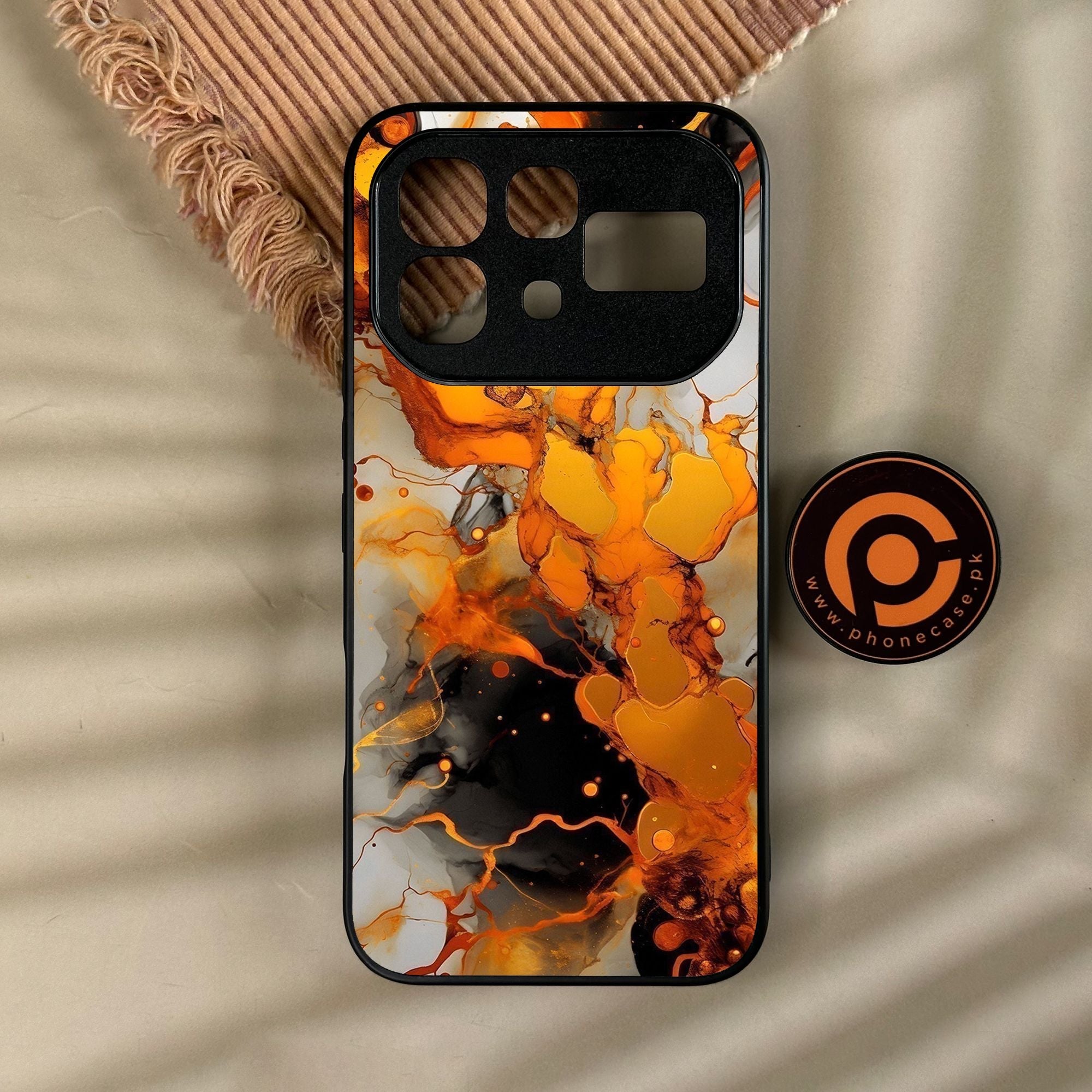 Infinix Note 60 - Liquid Marble Design 2 - Premium Metal Printed Soft Bumper Shock Proof Case