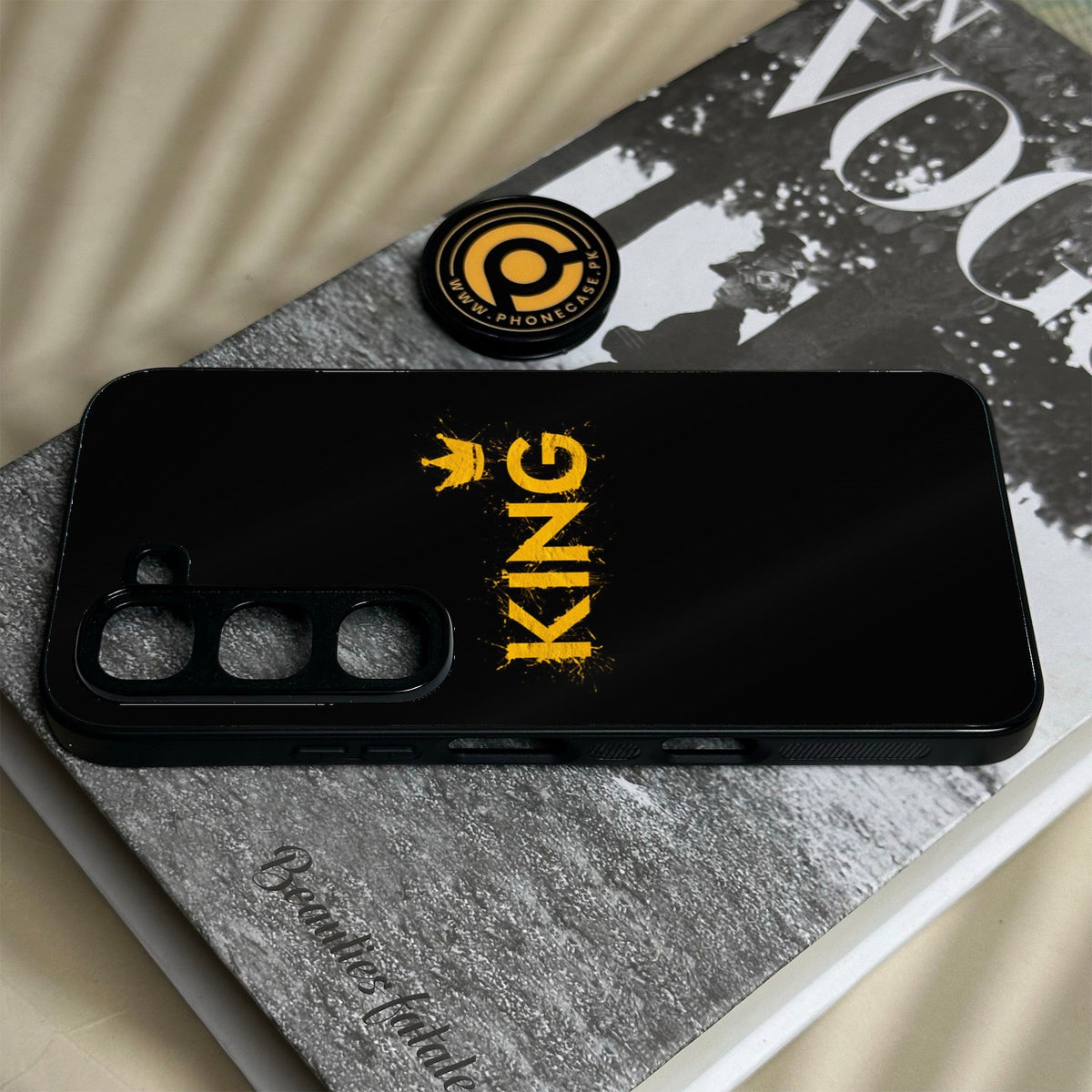 Infinix Hot 70 Pro - King Design 2 - Premium Metal Printed Soft Bumper Shock Proof Case