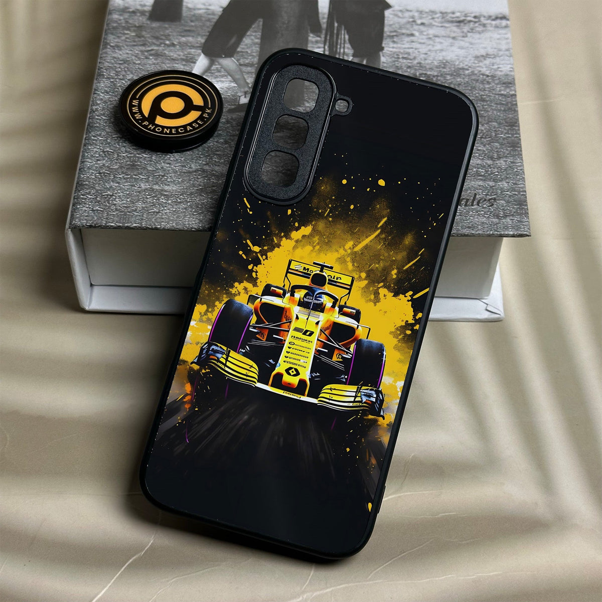 Infinix Hot 70 - Formula 1 Design 5 - Premium Metal Printed Soft Bumper Shock Proof Case