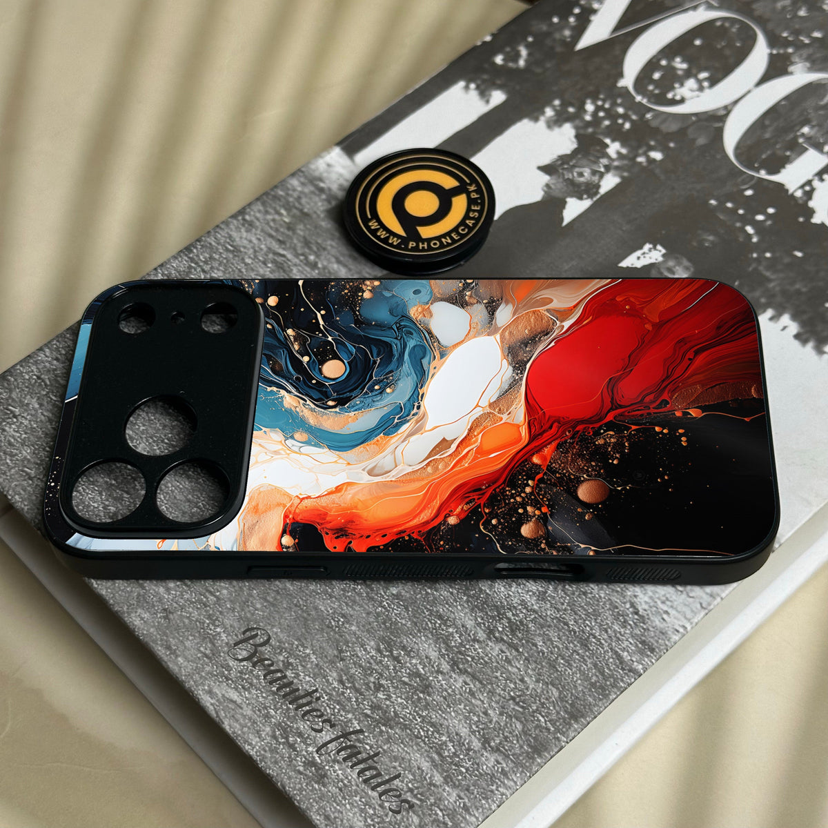 Iphone 18 Pro Max - Liquid 2.0 Design 9 - Premium Metal Printed Soft Bumper Shock Proof Case