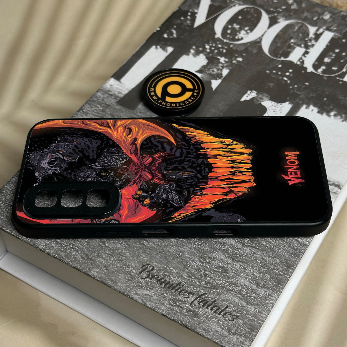 Infinix Hot 70 - Venom Case - Premium Metal Printed Soft Bumper Shock Proof Case