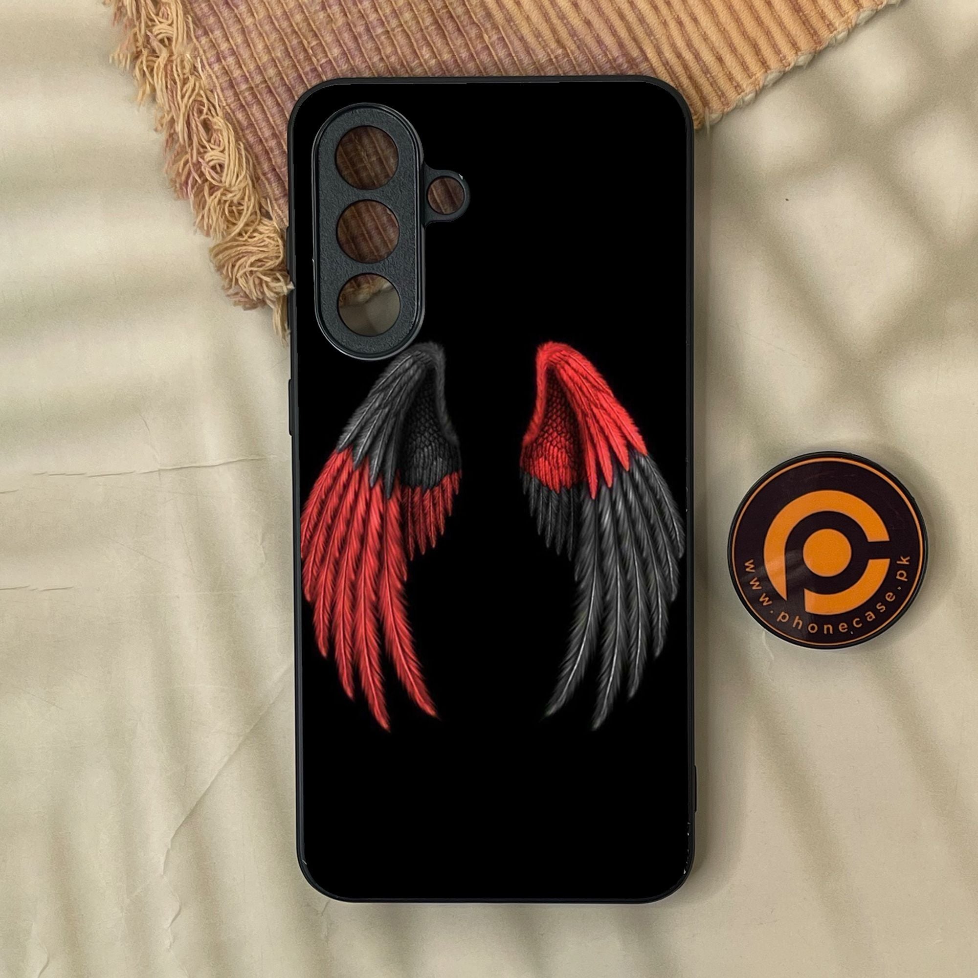 Samsung Galaxy A37 - Angel Wings Design 7 - Premium Metal Printed Soft Bumper Shock Proof Case