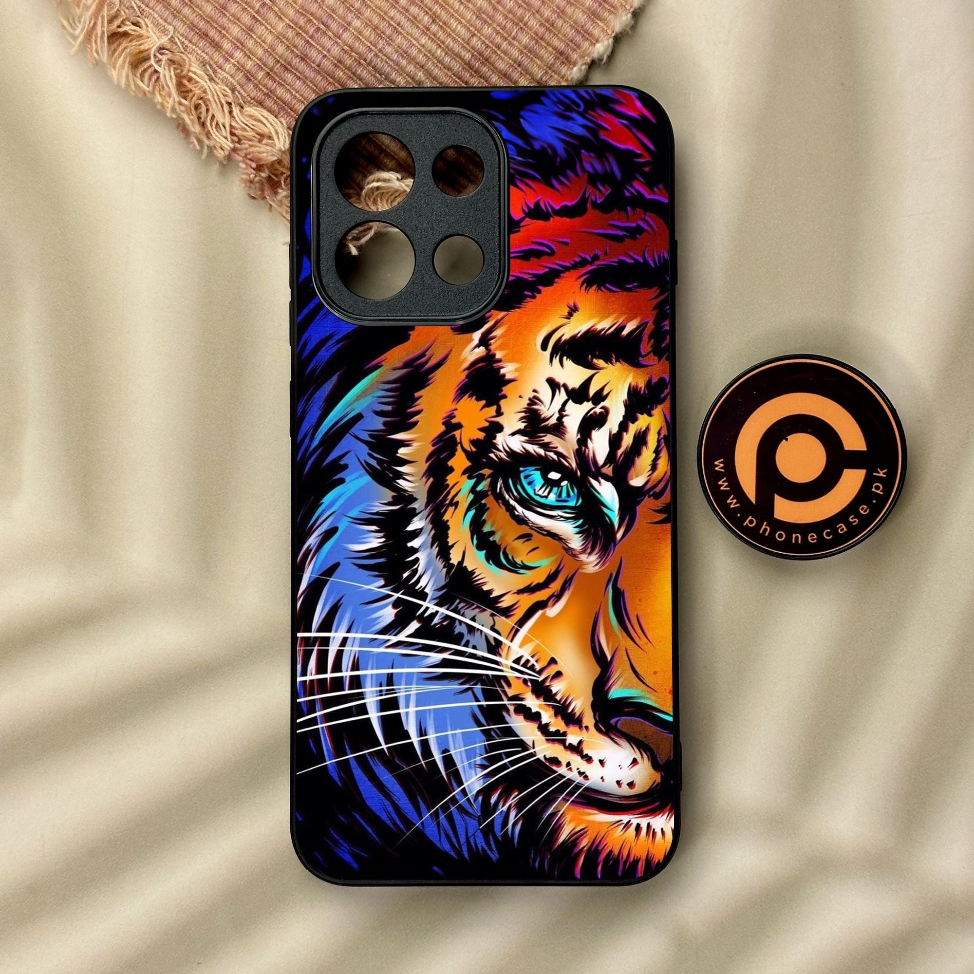 OnePlus 13s - Tiger Art - Premium Metal Printed Soft Bumper Shock Proof Case