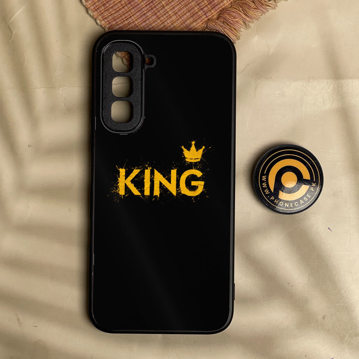 Infinix Hot 70 - King Design 2 - Premium Metal Printed Soft Bumper Shock Proof Case